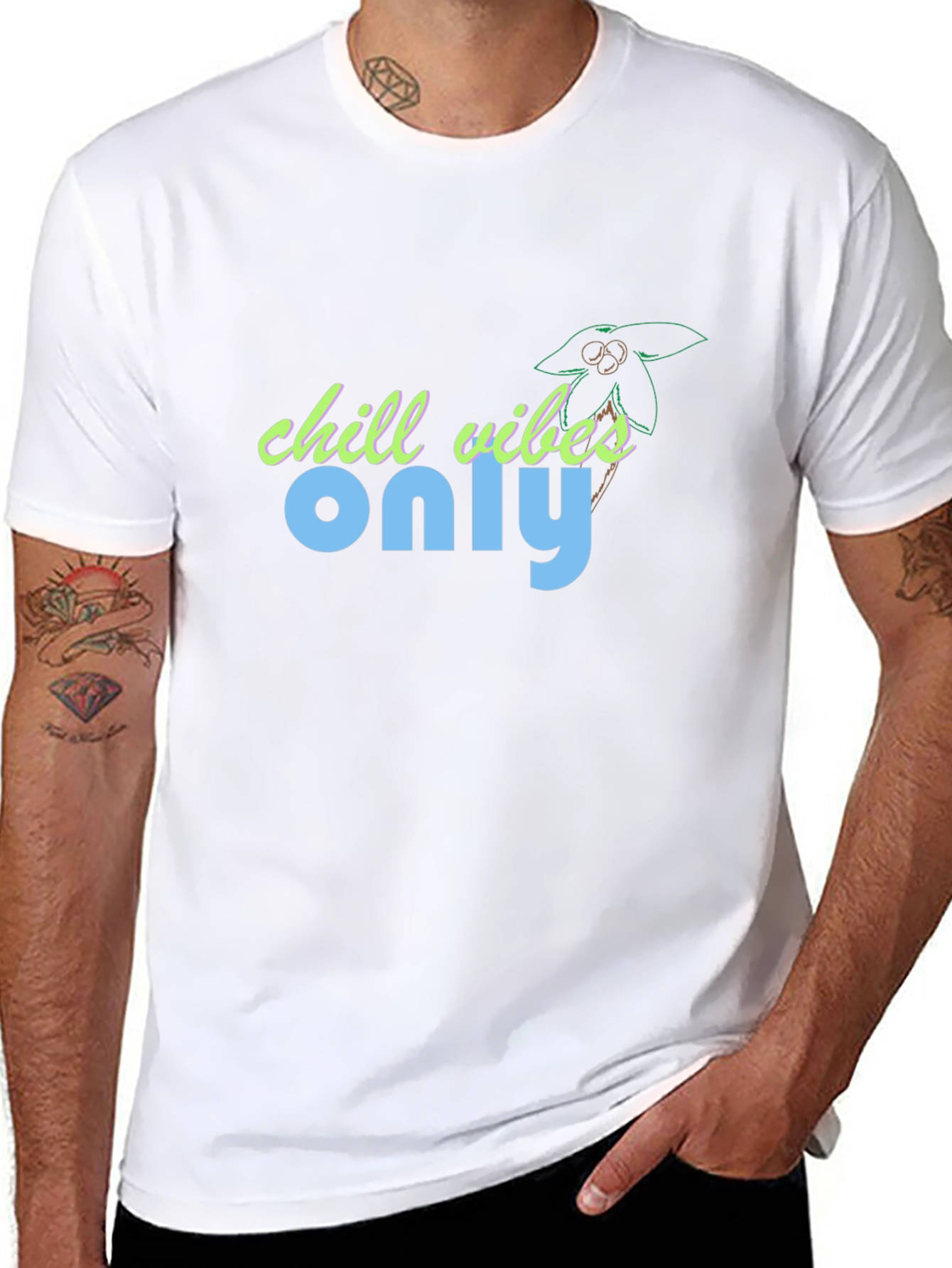 Chill Vibes Only Black Graphic Tee