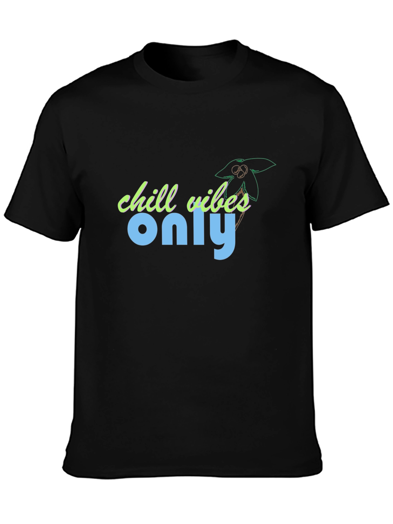 Chill Vibes Only Black Graphic Tee