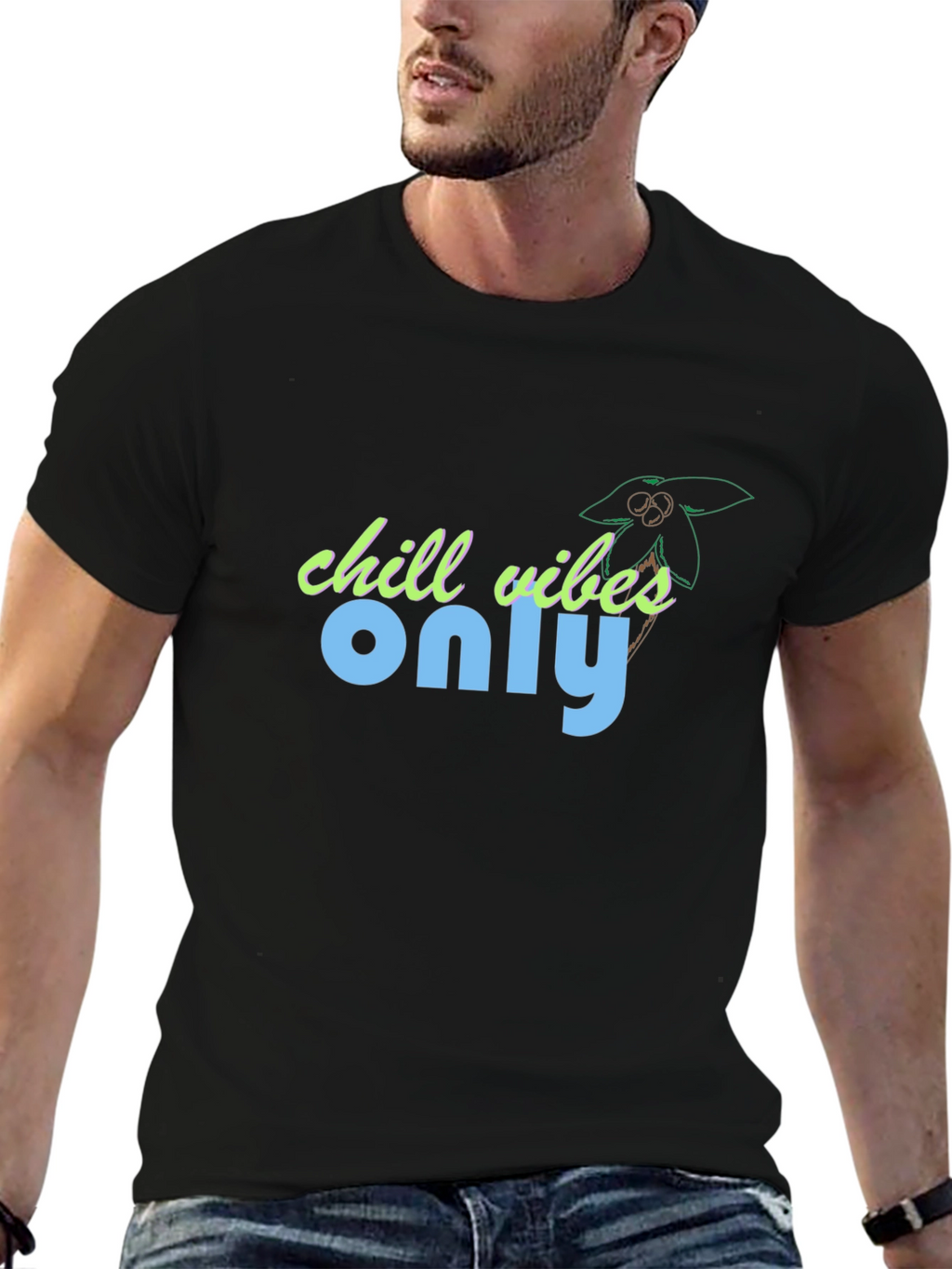 Chill Vibes Only Black Graphic Tee