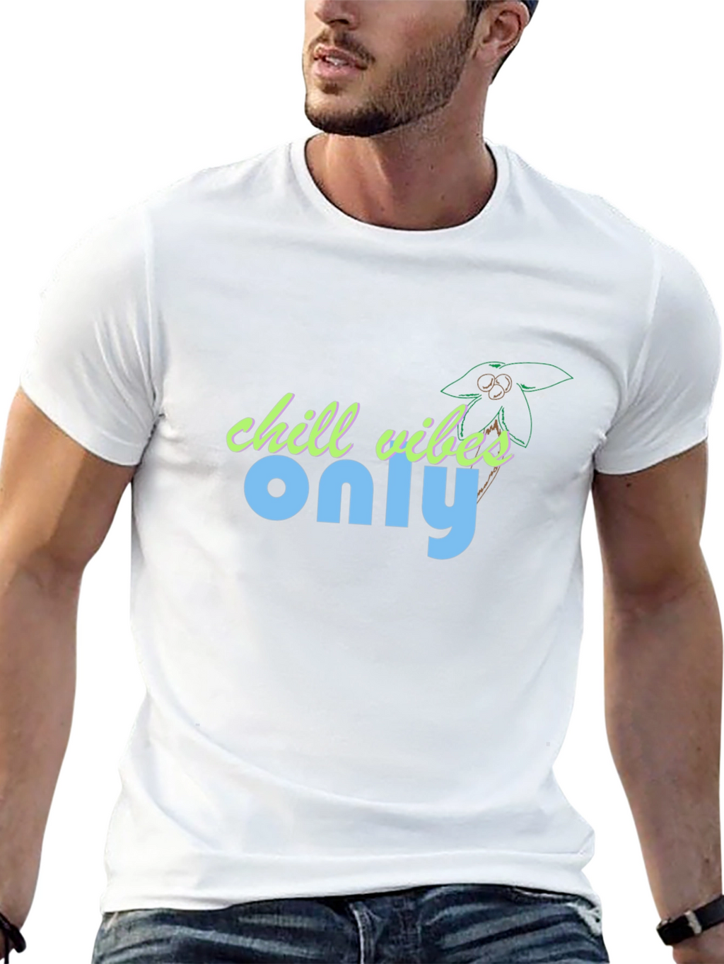 Chill Vibes Only Black Graphic Tee
