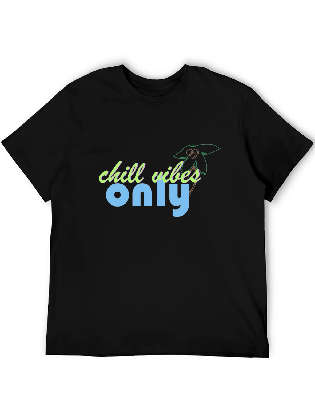 Chill Vibes Only Black Graphic Tee