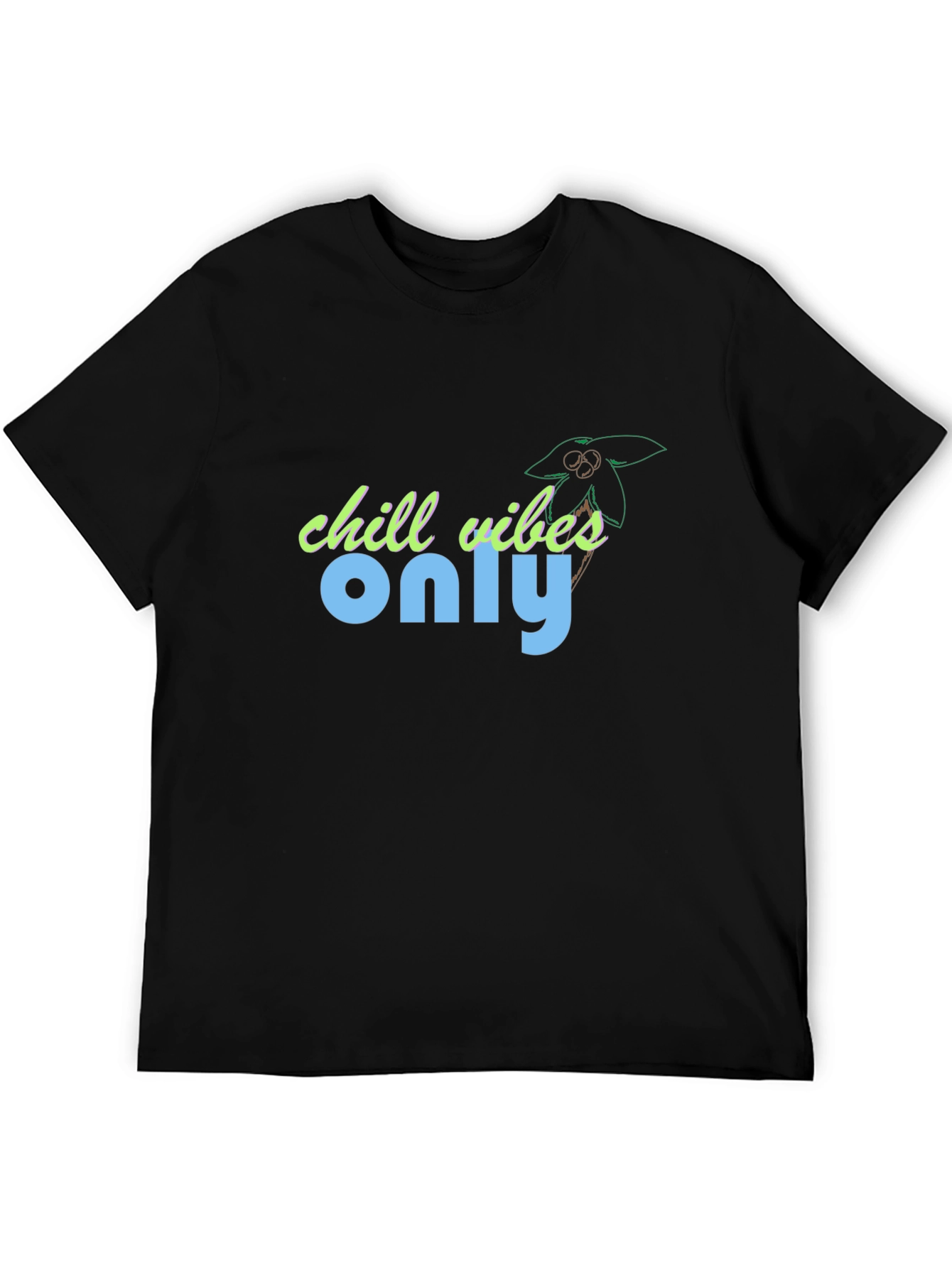 Chill Vibes Only Black Graphic Tee