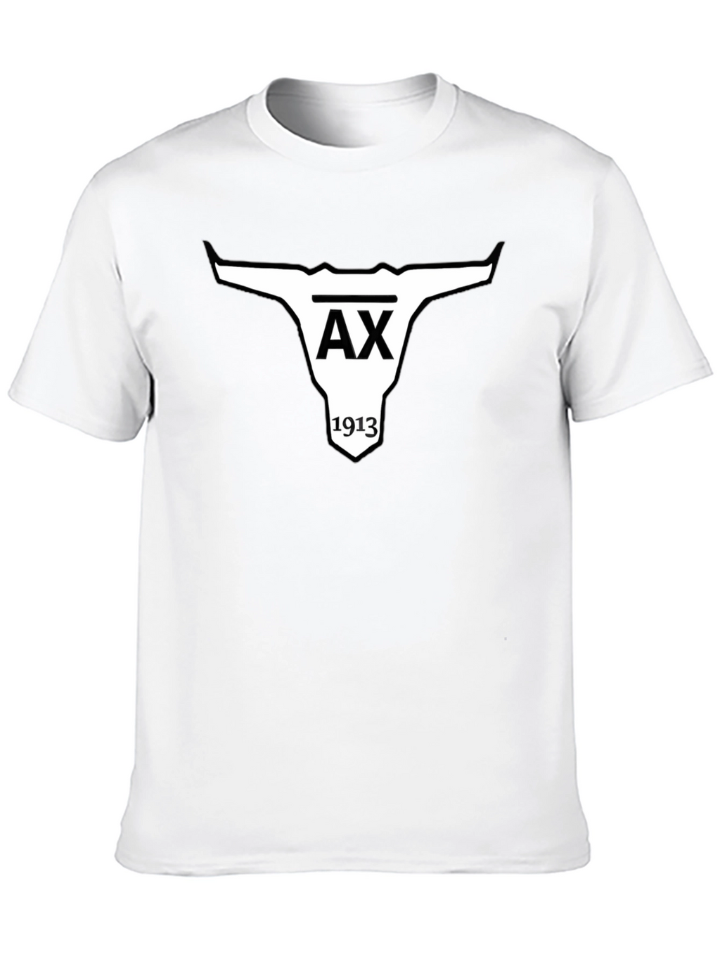 AX 1913 Bull Skull Graphic Black T-Shirt