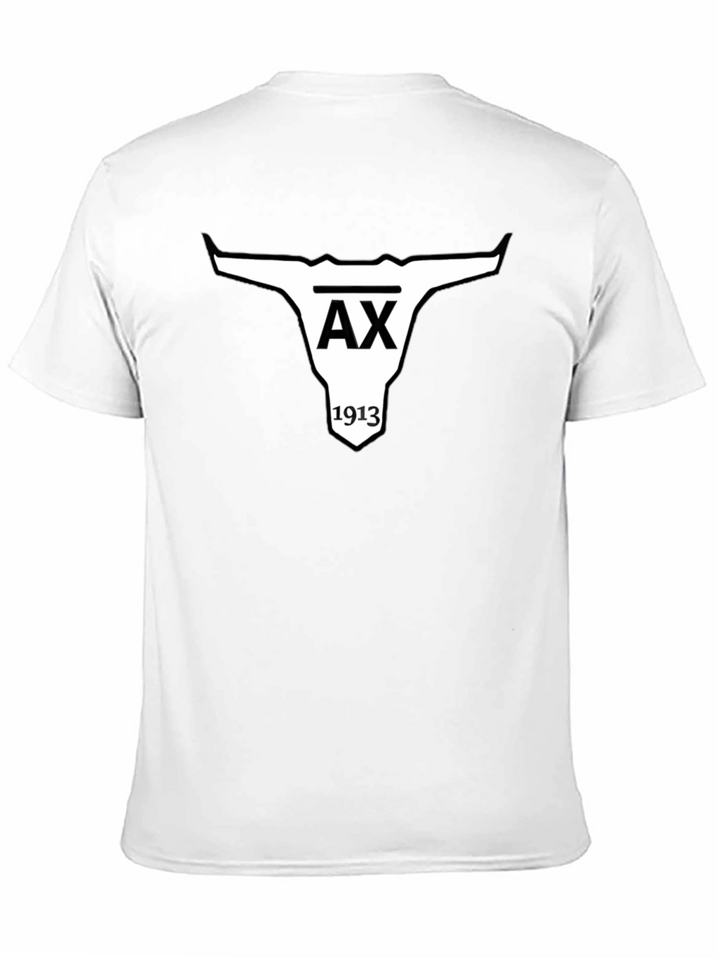 AX 1913 Bull Skull Graphic Black T-Shirt