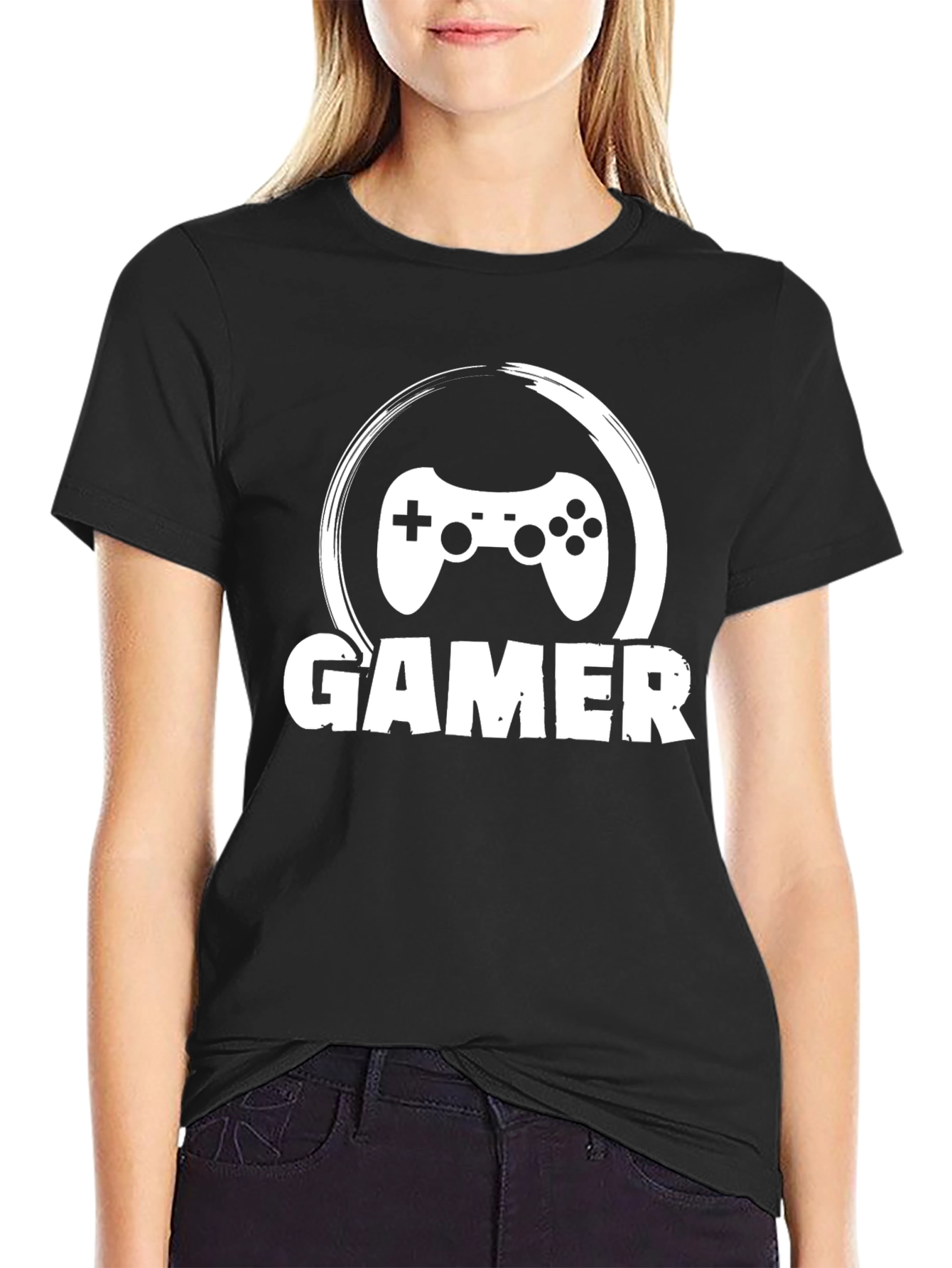 Gamer T-Shirt - Black Cotton Blend Gaming Tee