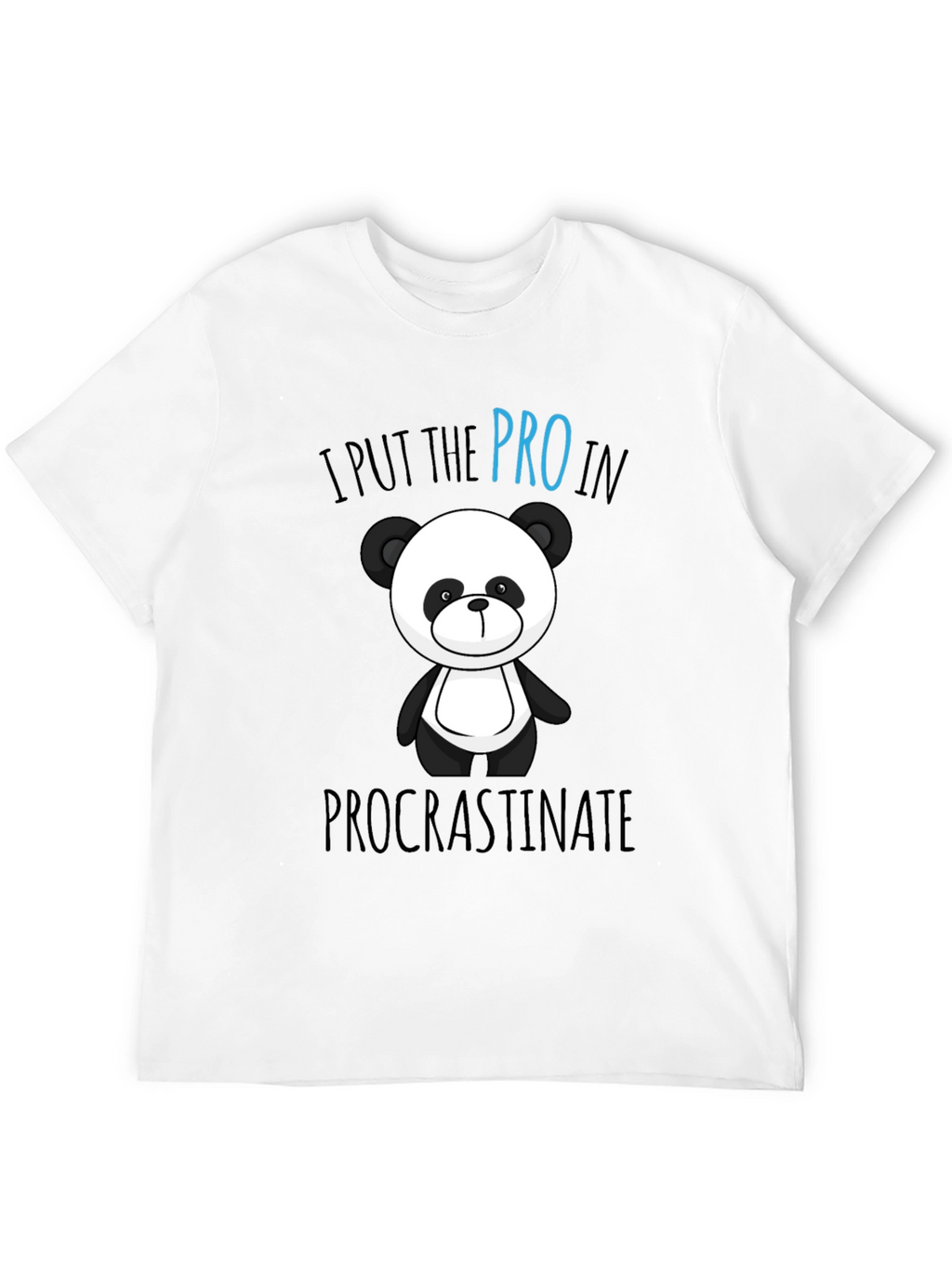 Funny Panda Procrastinate Graphic T-Shirt