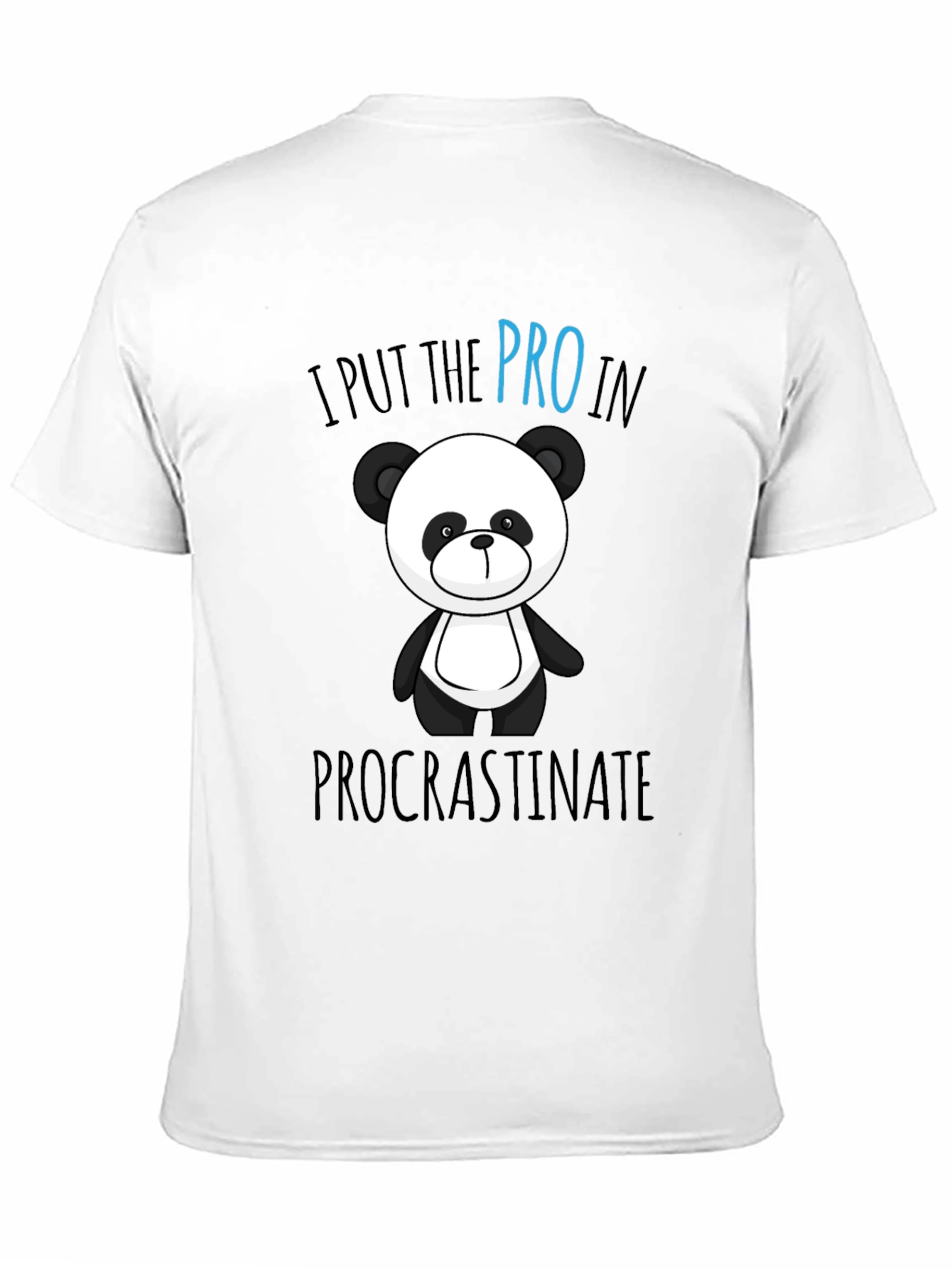 Funny Panda Procrastinate Graphic T-Shirt