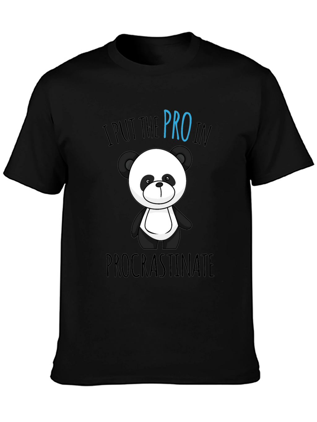 Funny Panda Procrastinate Graphic T-Shirt