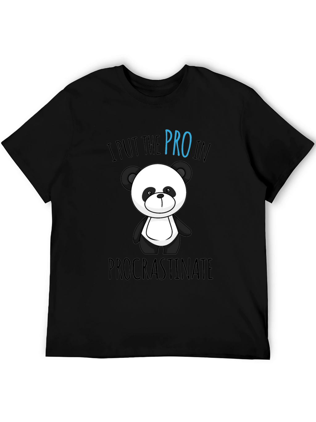 Funny Panda Procrastinate Graphic T-Shirt