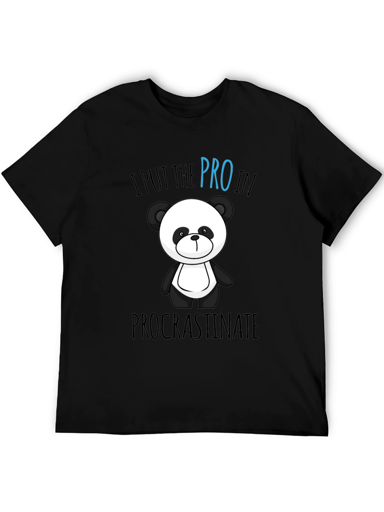 Funny Panda Procrastinate Graphic T-Shirt