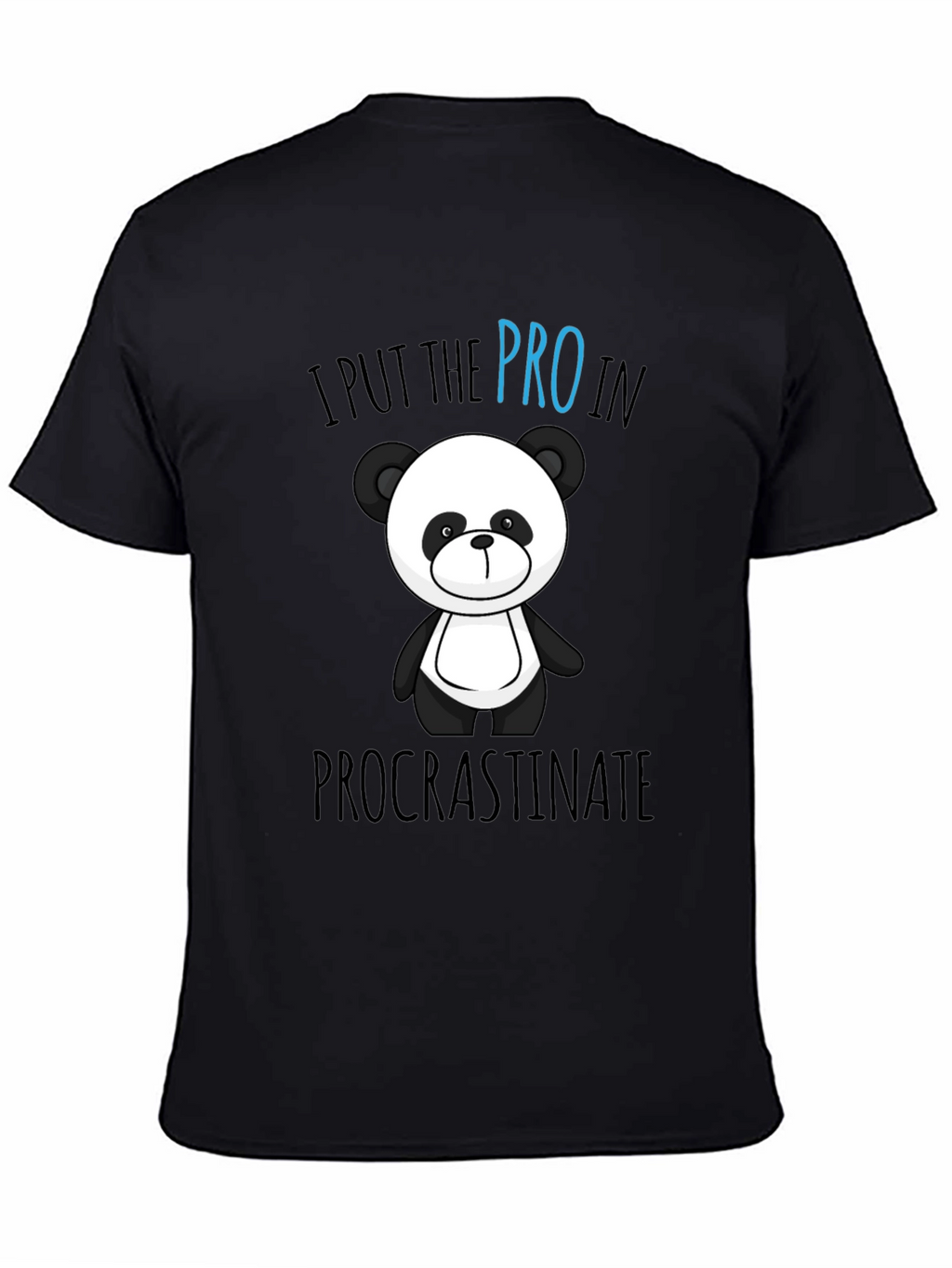 Funny Panda Procrastinate Graphic T-Shirt