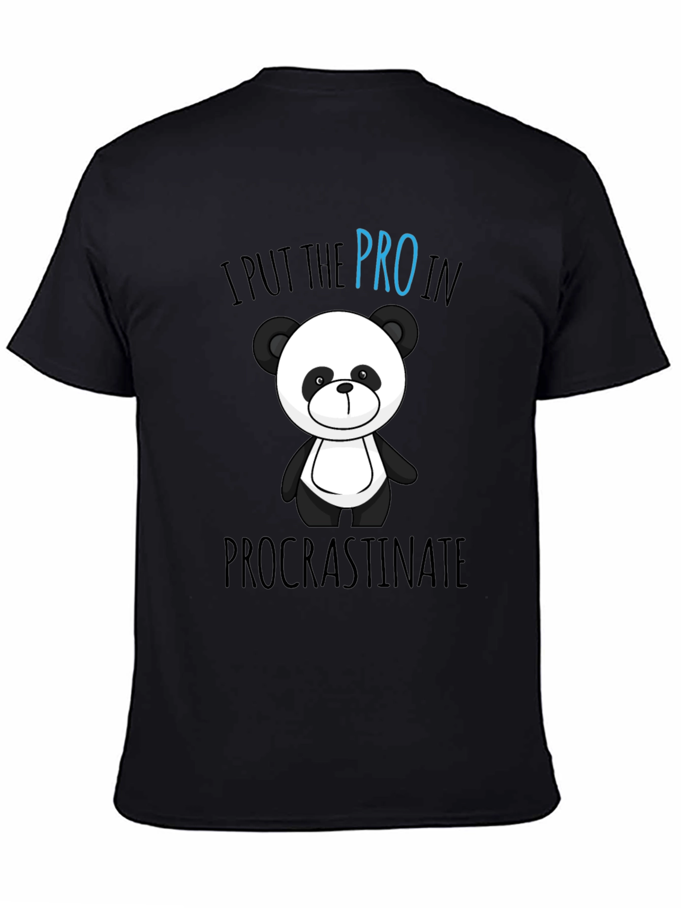 Funny Panda Procrastinate Graphic T-Shirt