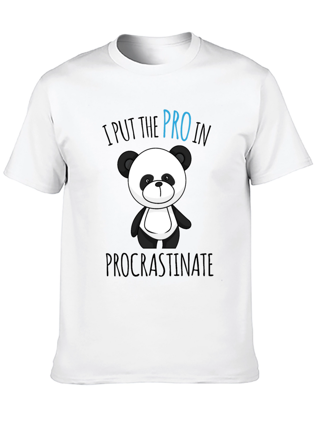 Funny Panda Procrastinate Graphic T-Shirt