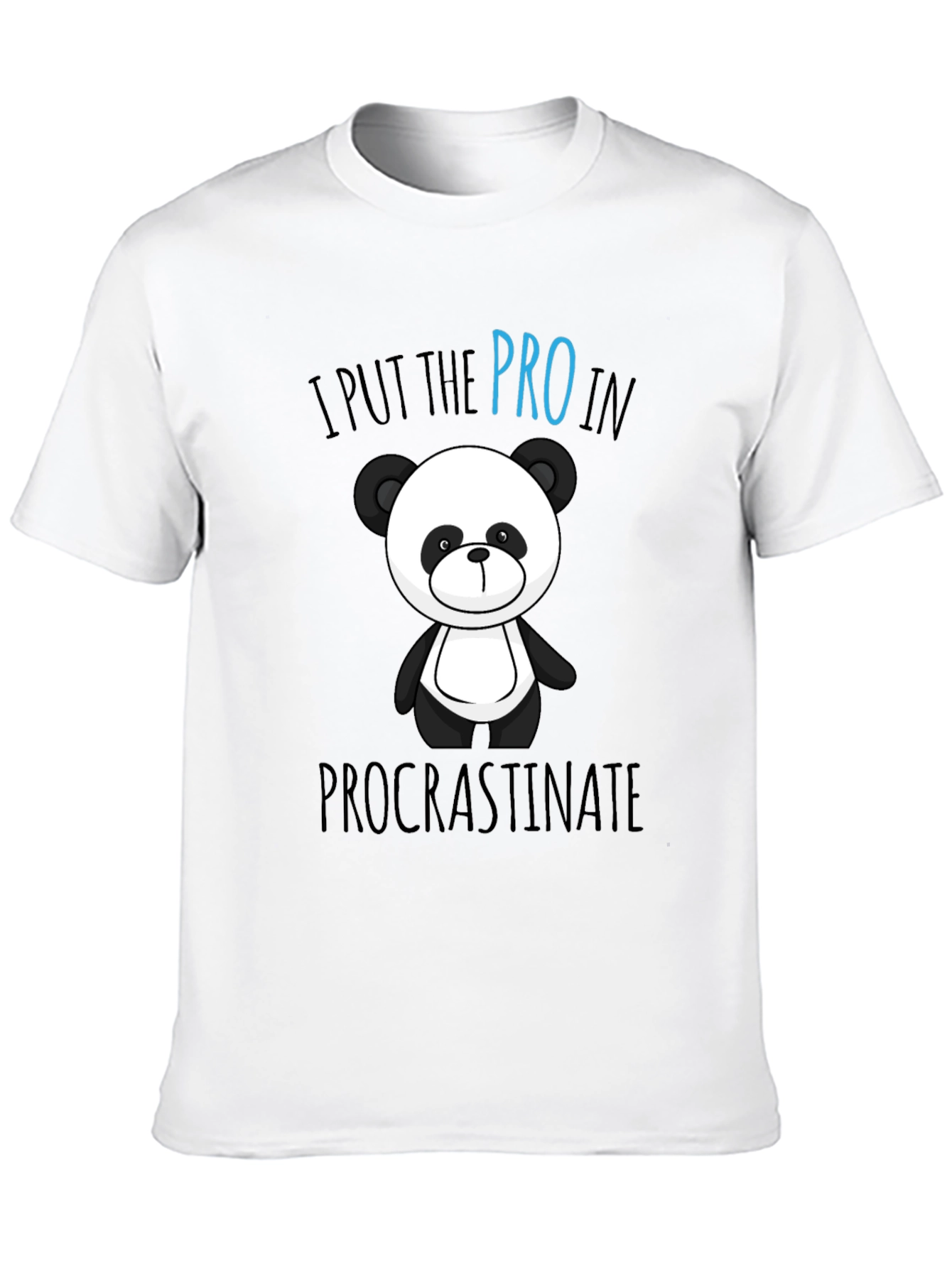 Funny Panda Procrastinate Graphic T-Shirt