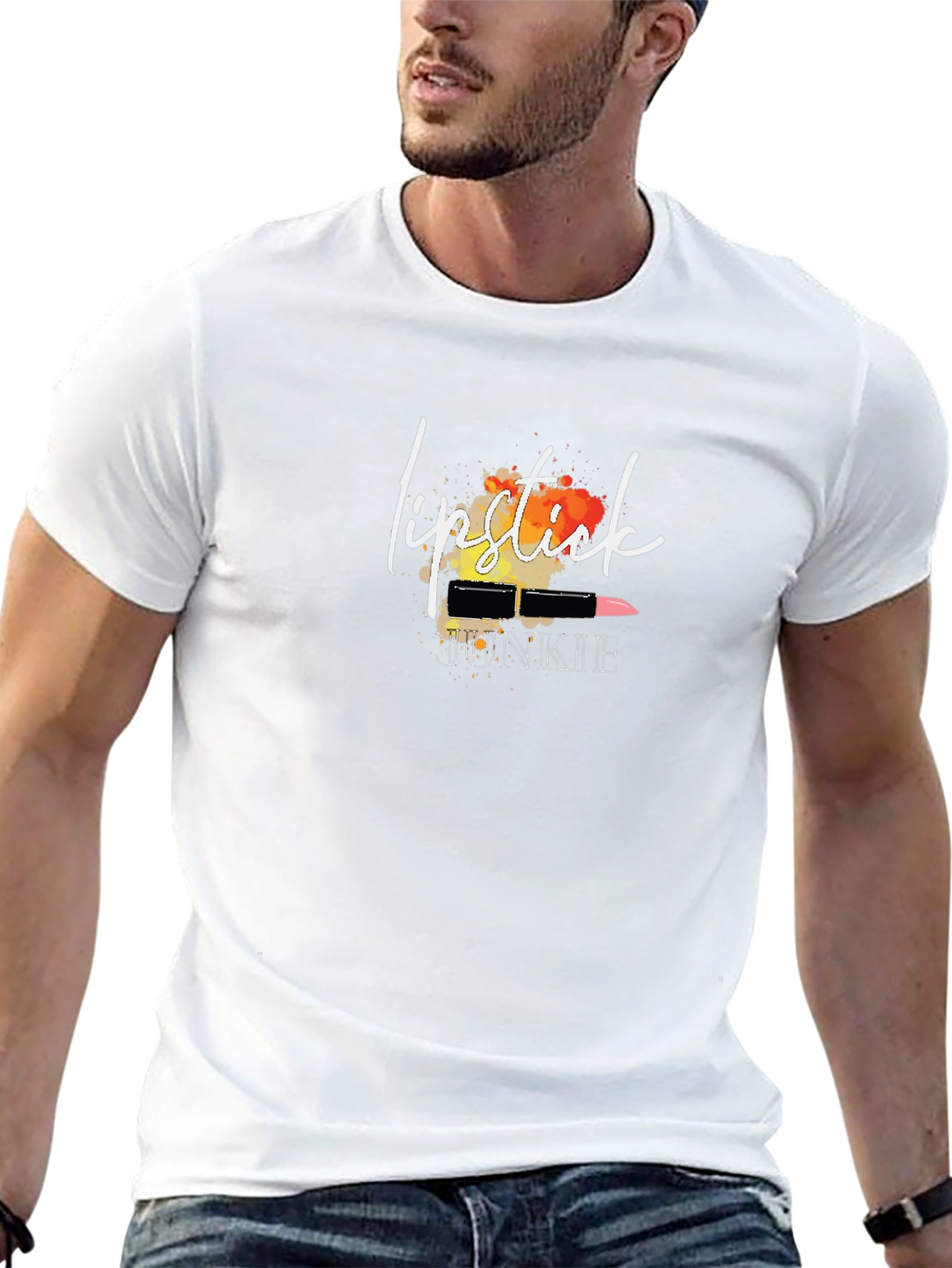 Lipstick Junkie Graphic Tee - Stylish & Trendy