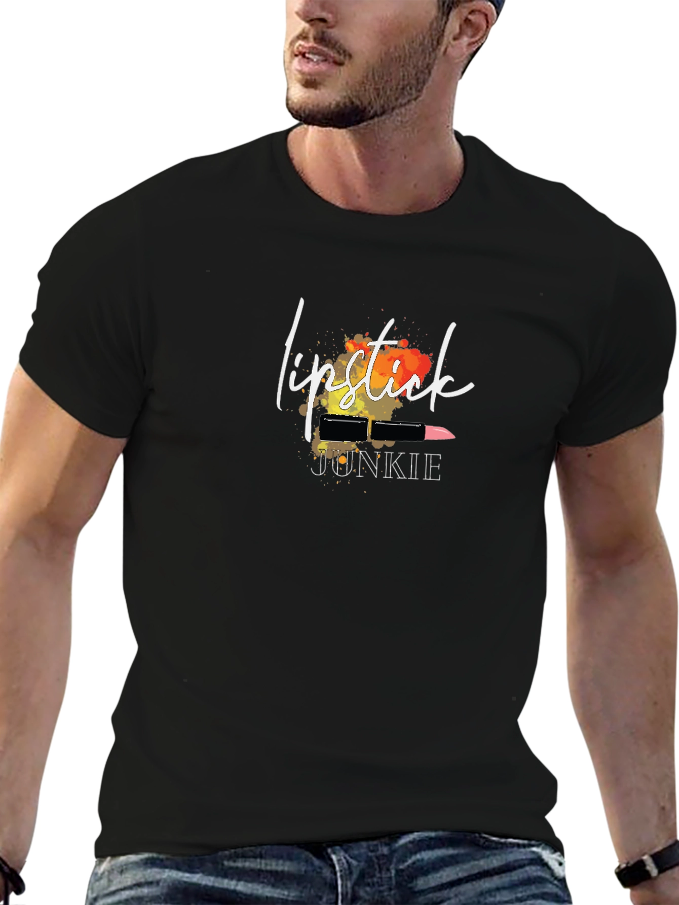 Lipstick Junkie Graphic Tee - Stylish & Trendy
