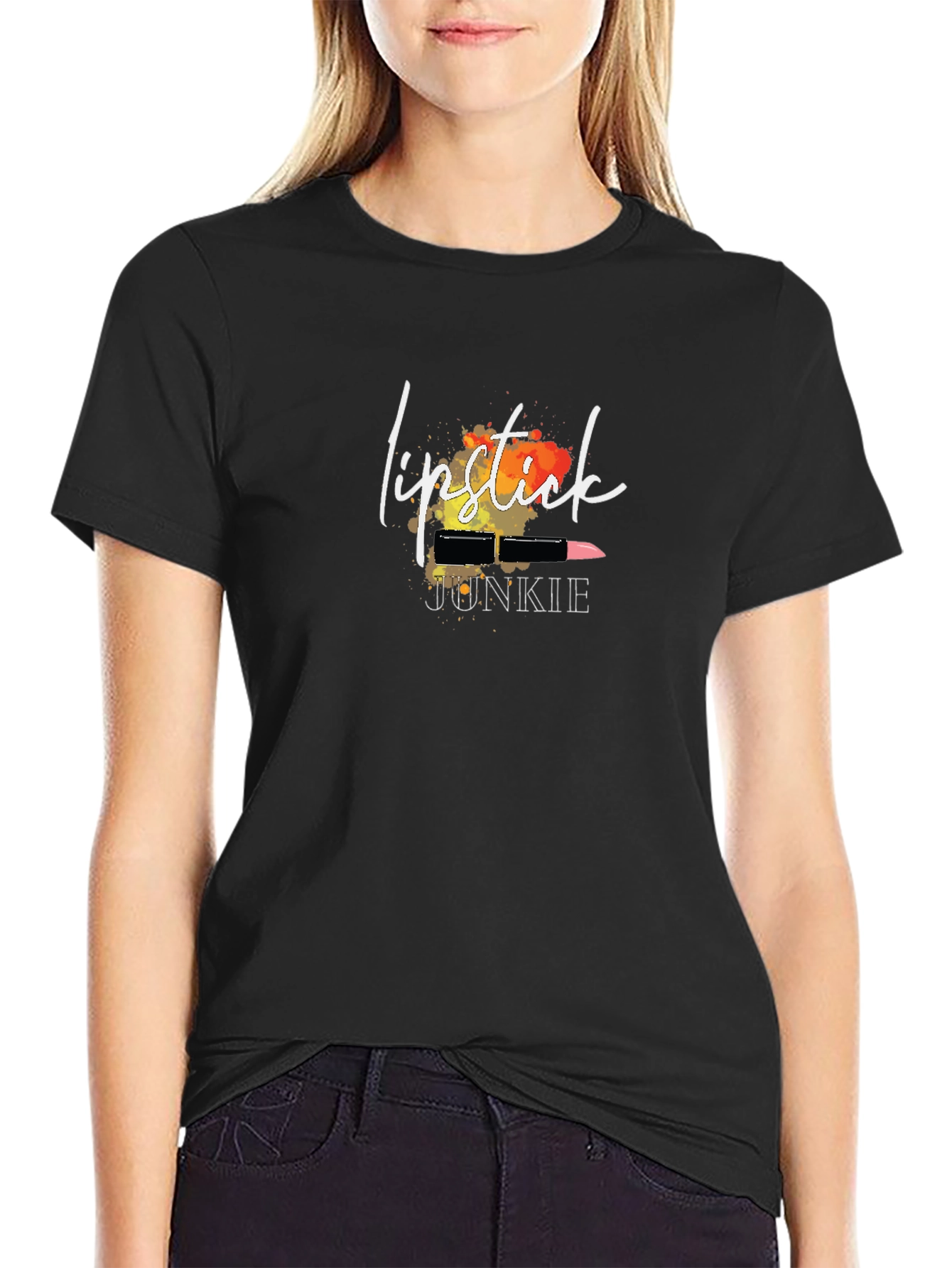 Lipstick Junkie Graphic Tee - Stylish & Trendy