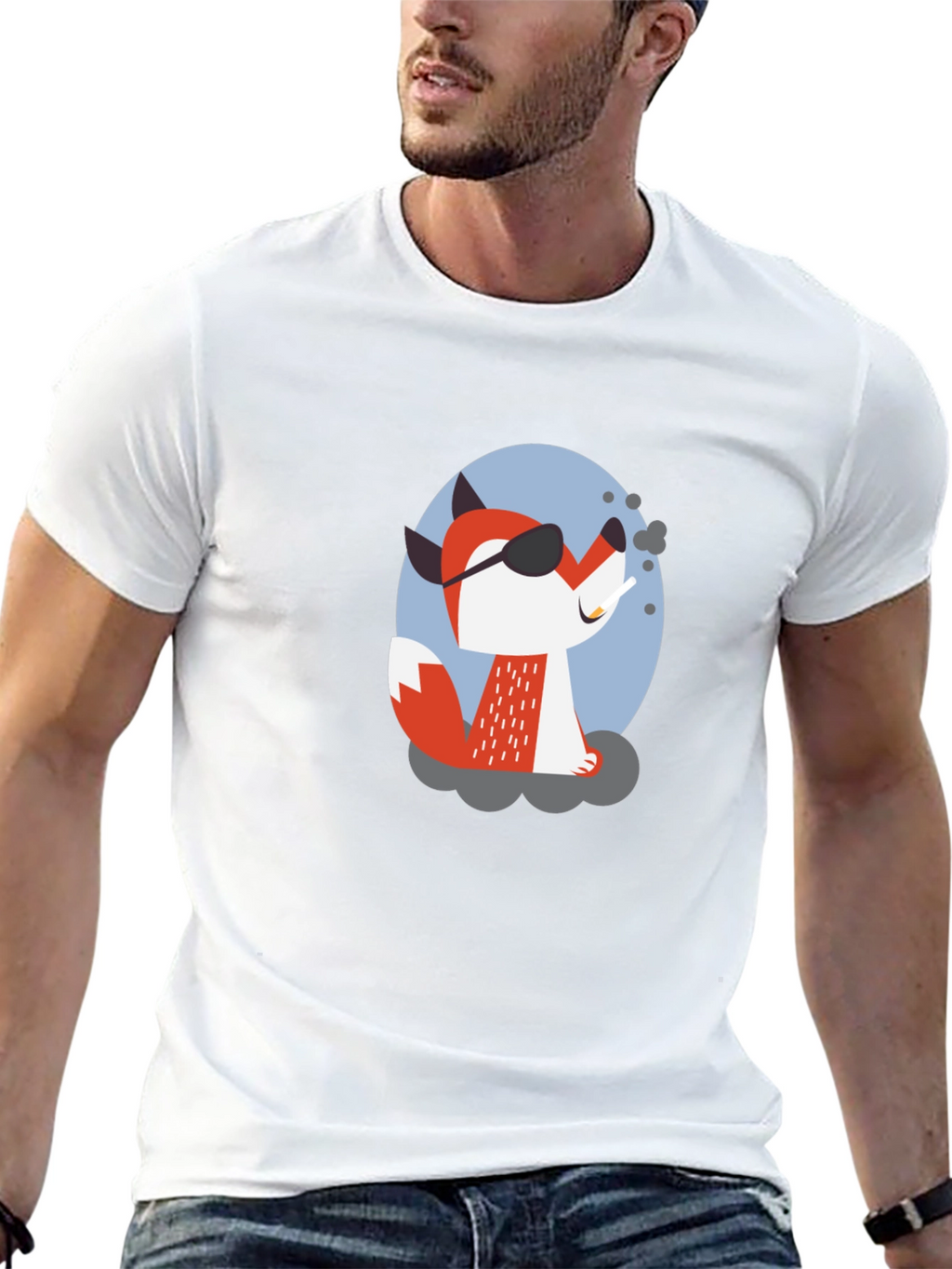 Cool Fox T-Shirt - Black Graphic Tee