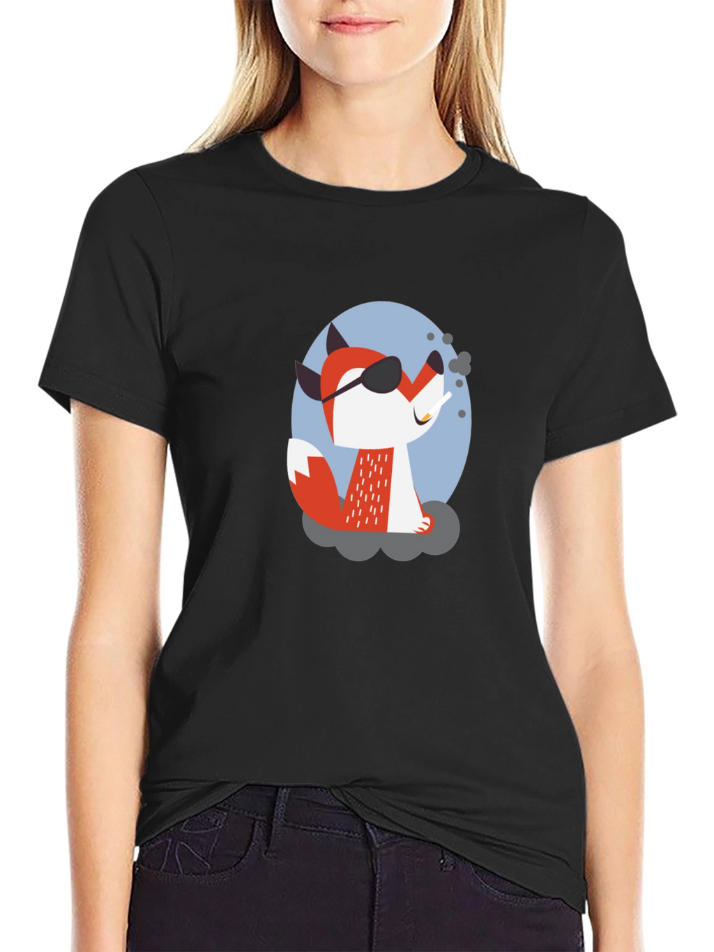 Cool Fox T-Shirt - Black Graphic Tee