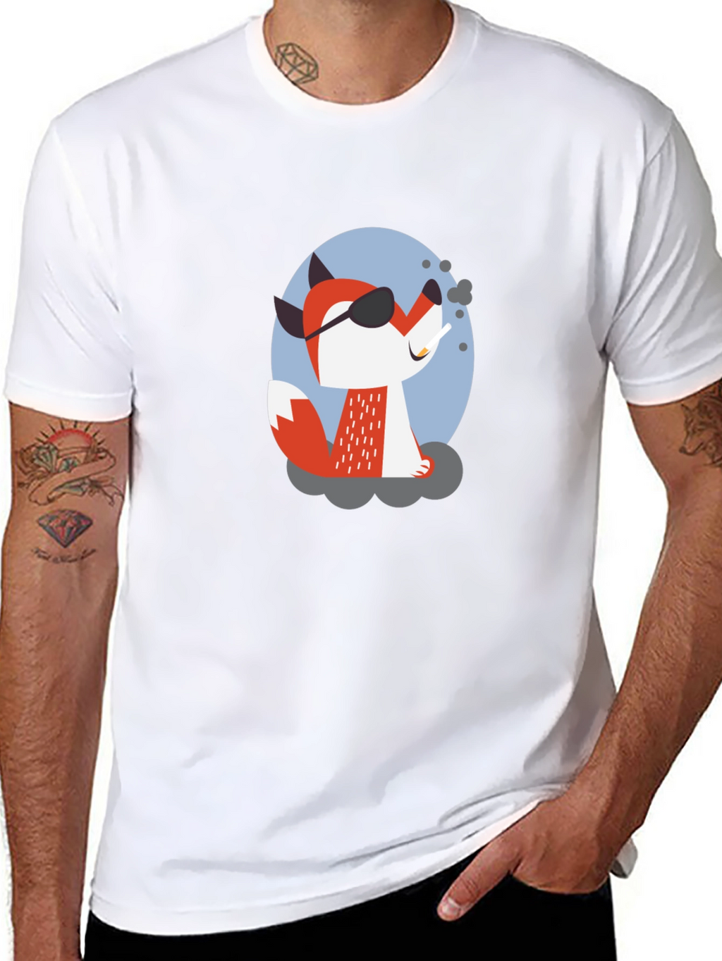 Cool Fox T-Shirt - Black Graphic Tee