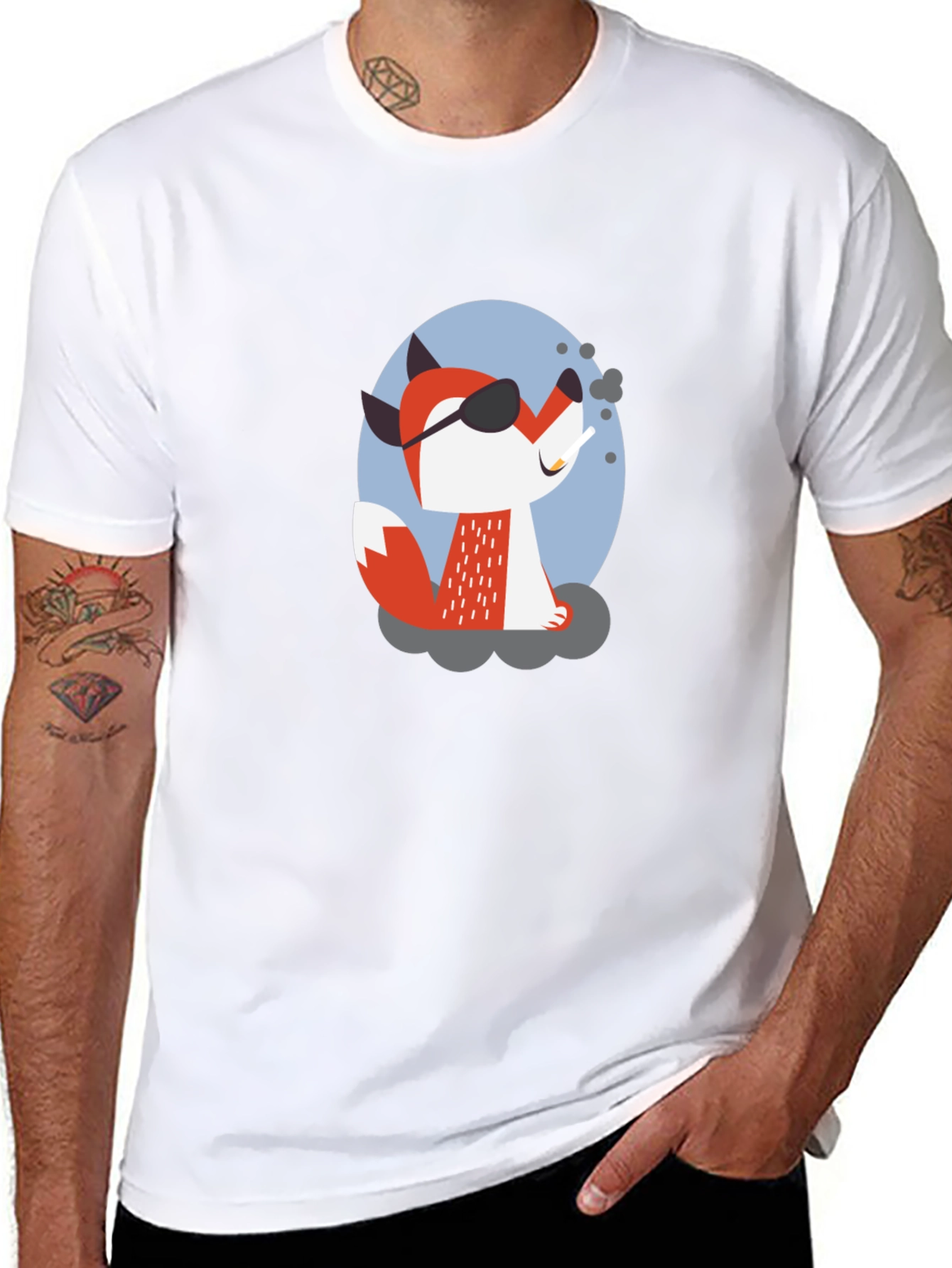 Cool Fox T-Shirt - Black Graphic Tee
