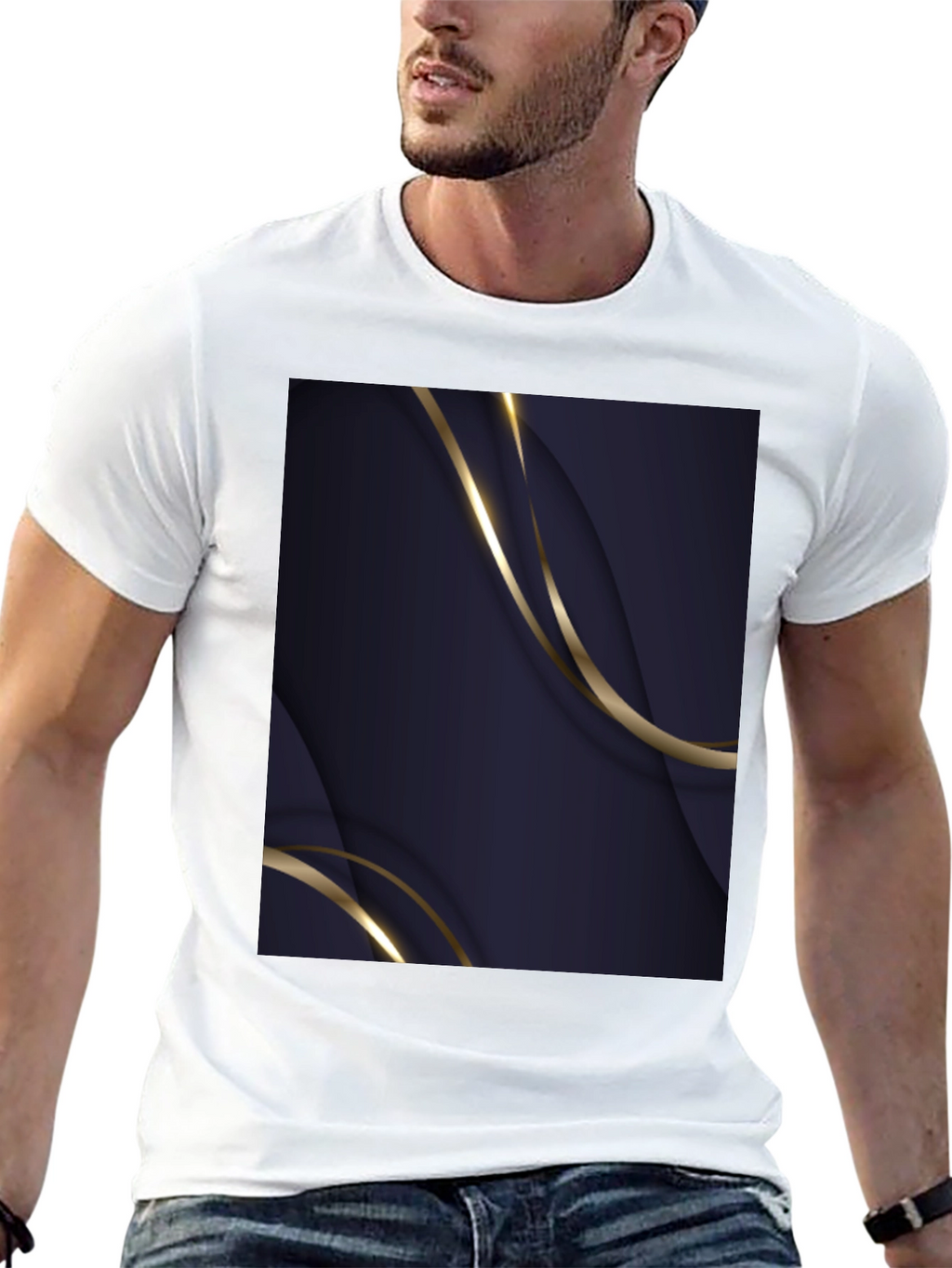 Abstract Design Black T-Shirt