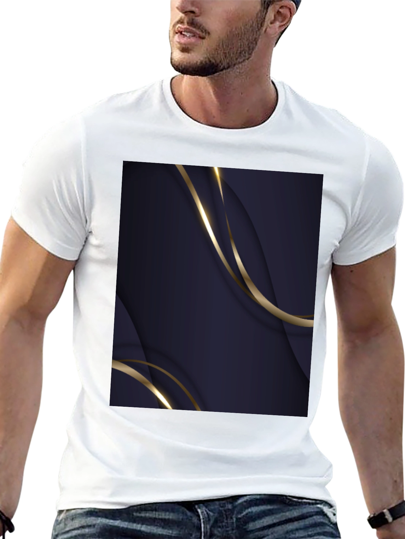 Abstract Design Black T-Shirt