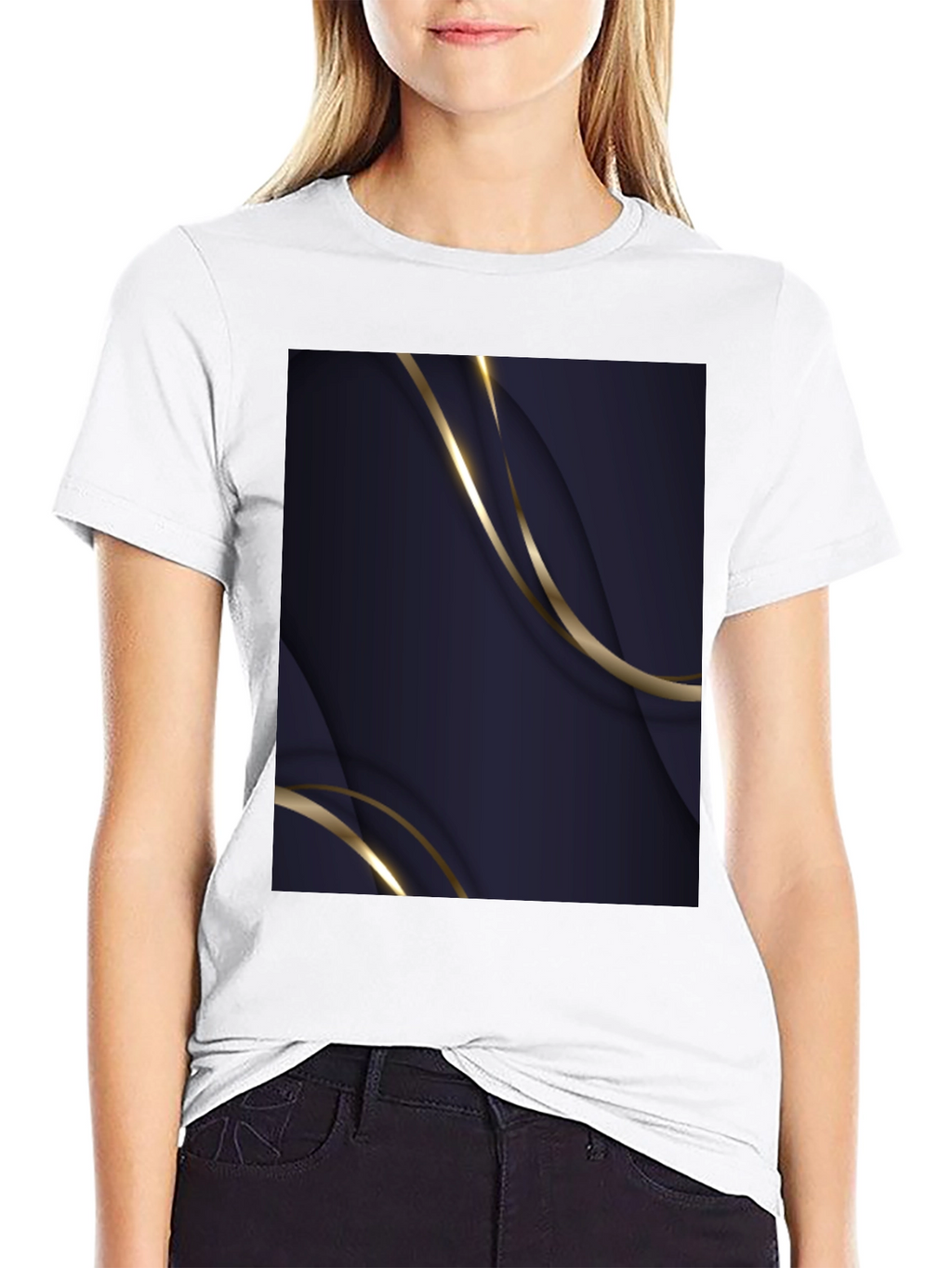 Abstract Design Black T-Shirt