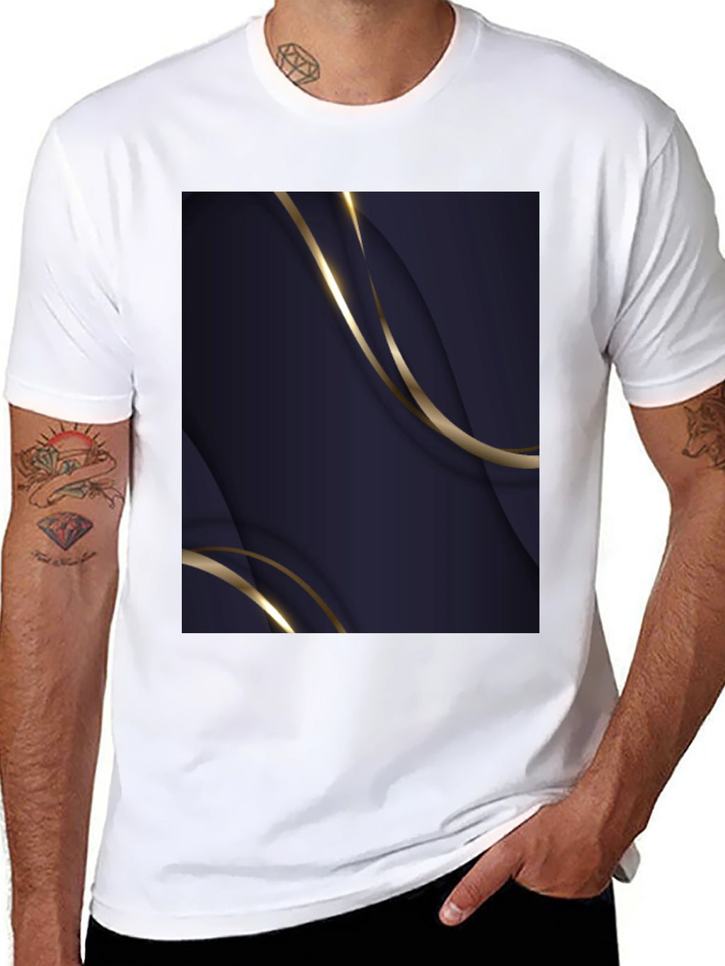 Abstract Design Black T-Shirt