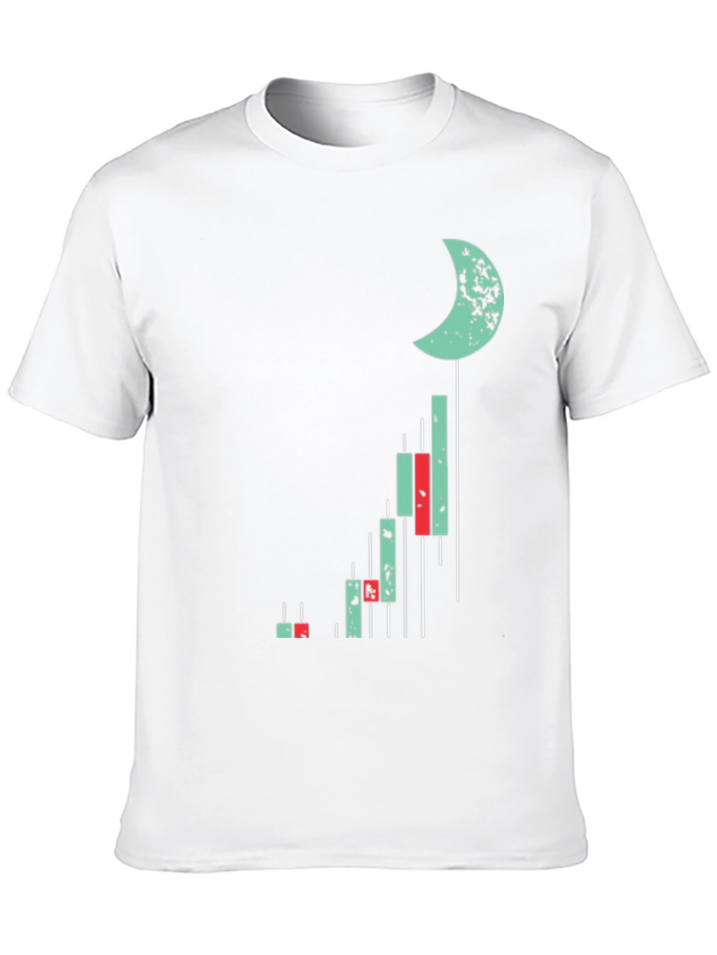 Crypto Moon Chart T-Shirt - Black Cotton Tee