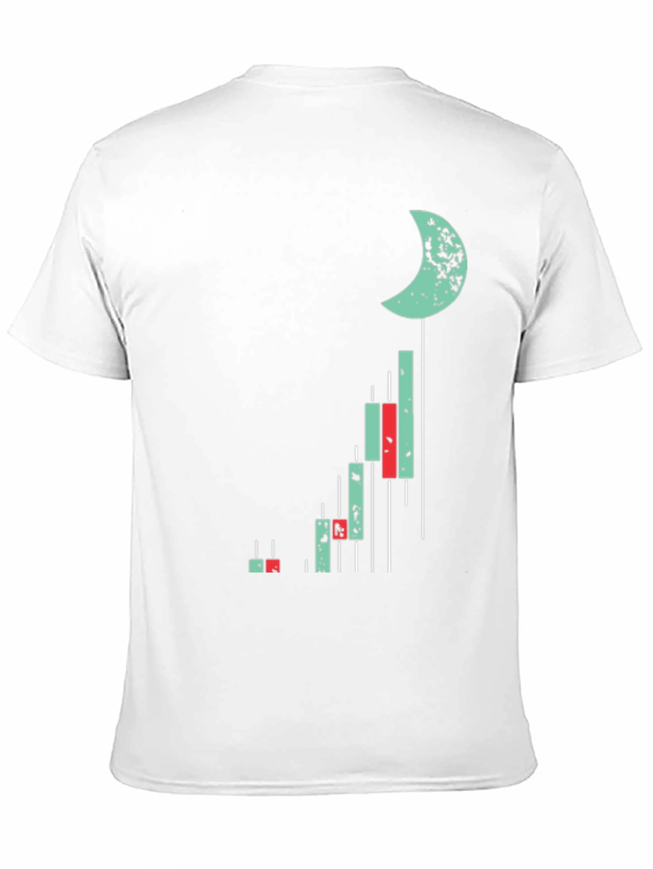 Crypto Moon Chart T-Shirt - Black Cotton Tee