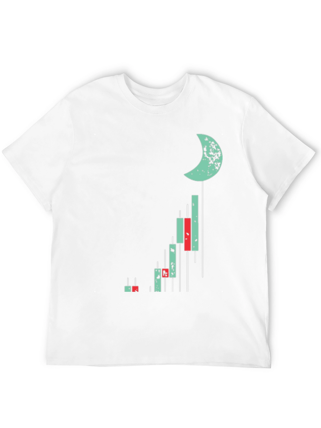 Crypto Moon Chart T-Shirt - Black Cotton Tee