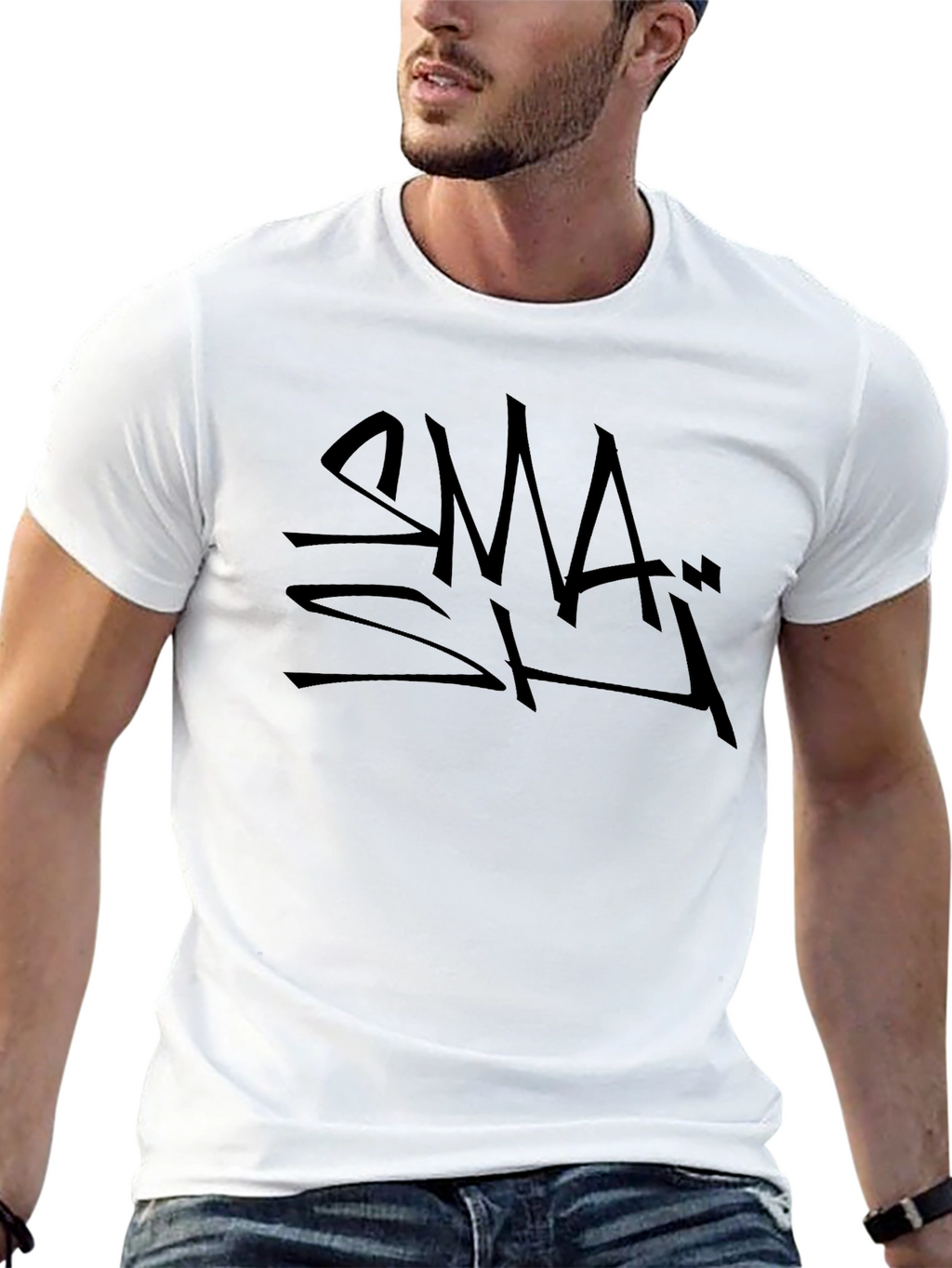 SMASH Black Graphic Tee - Street Style