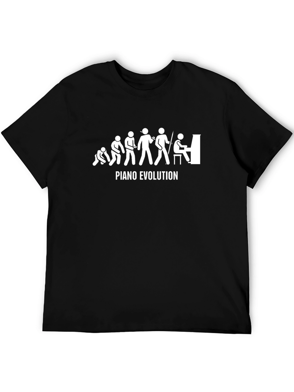 Piano Evolution T-Shirt - Funny Musician Tee