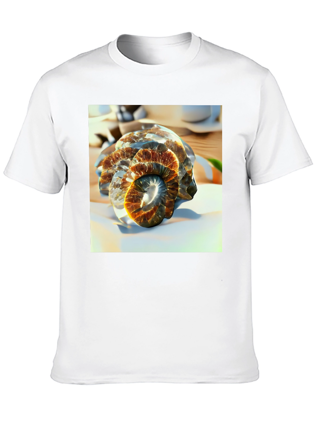 Spiral Fossil Graphic Tee - Unique Design Soft Cotton