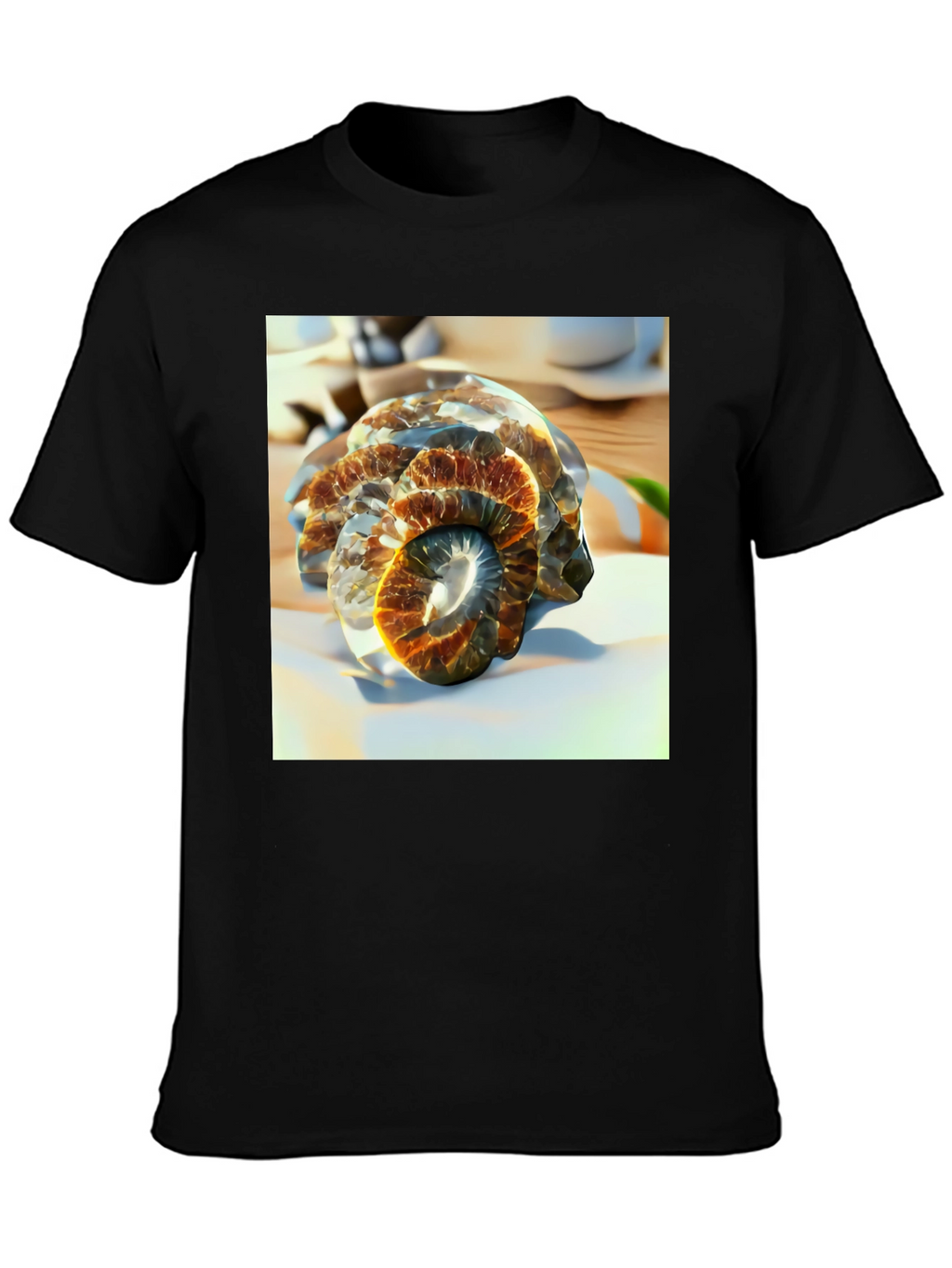 Spiral Fossil Graphic Tee - Unique Design Soft Cotton