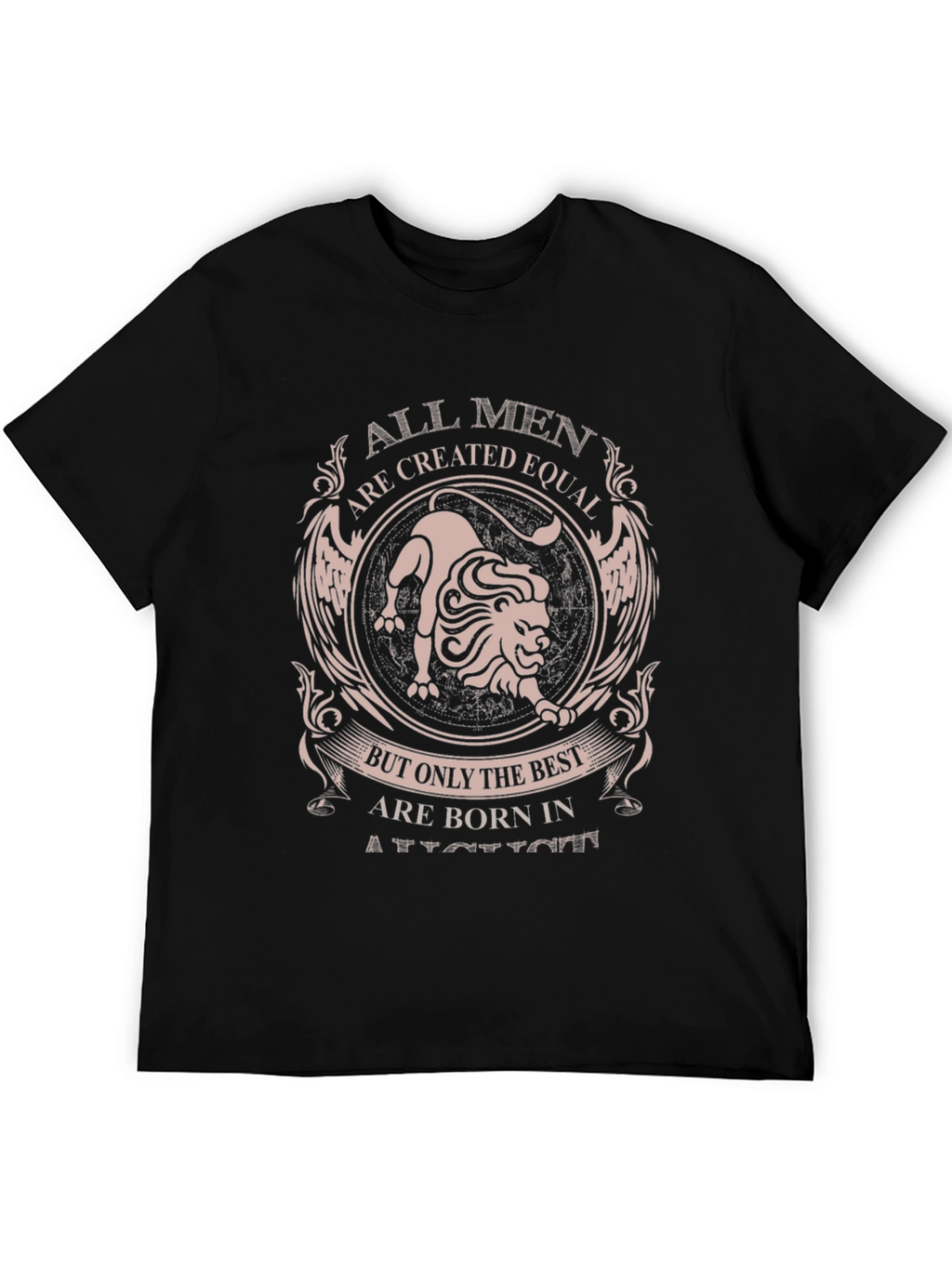 Born in August Lion Graphic Tee