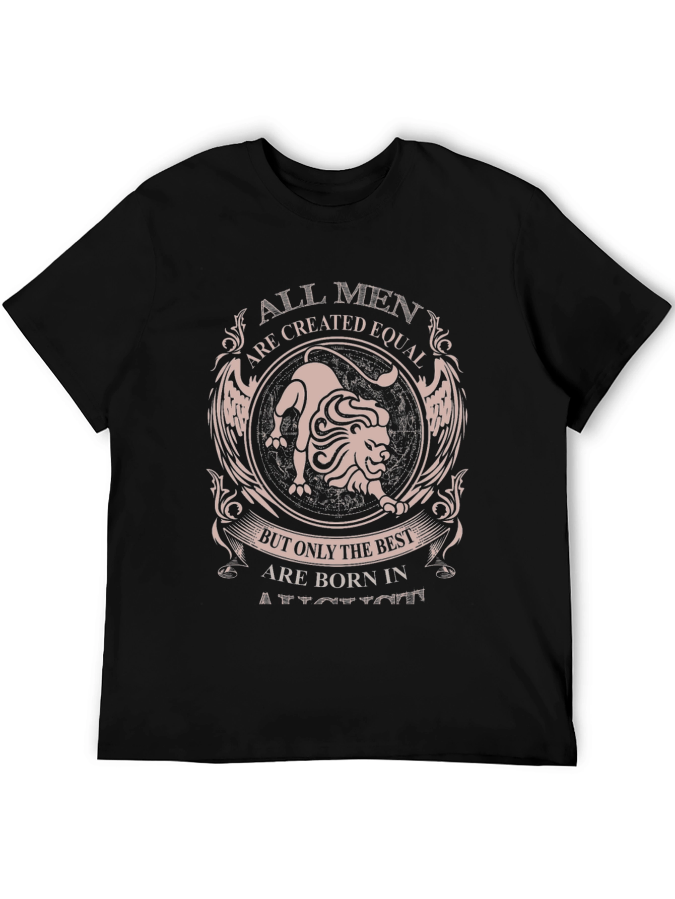 Born in August Lion Graphic Tee