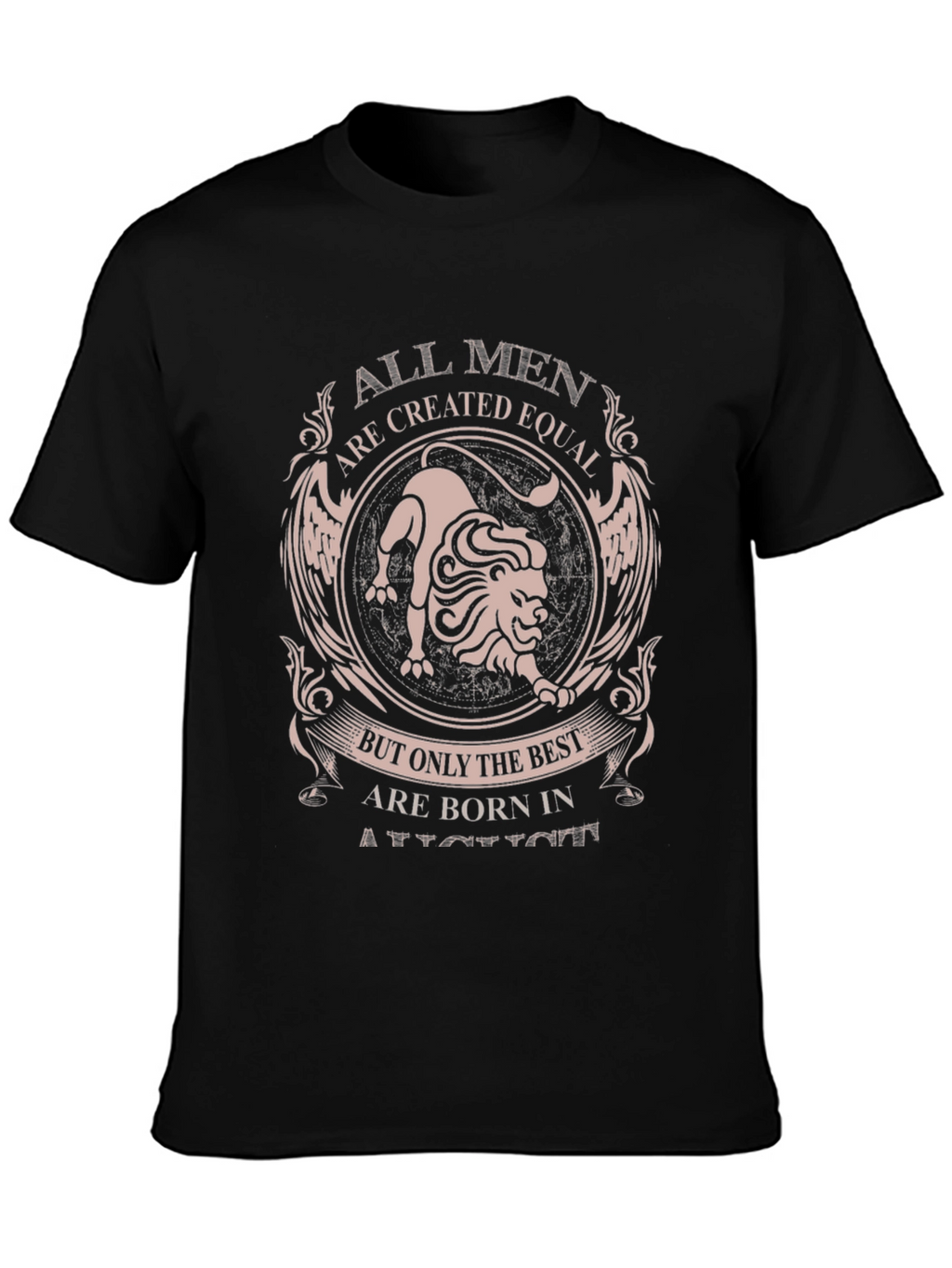 Born in August Lion Graphic Tee