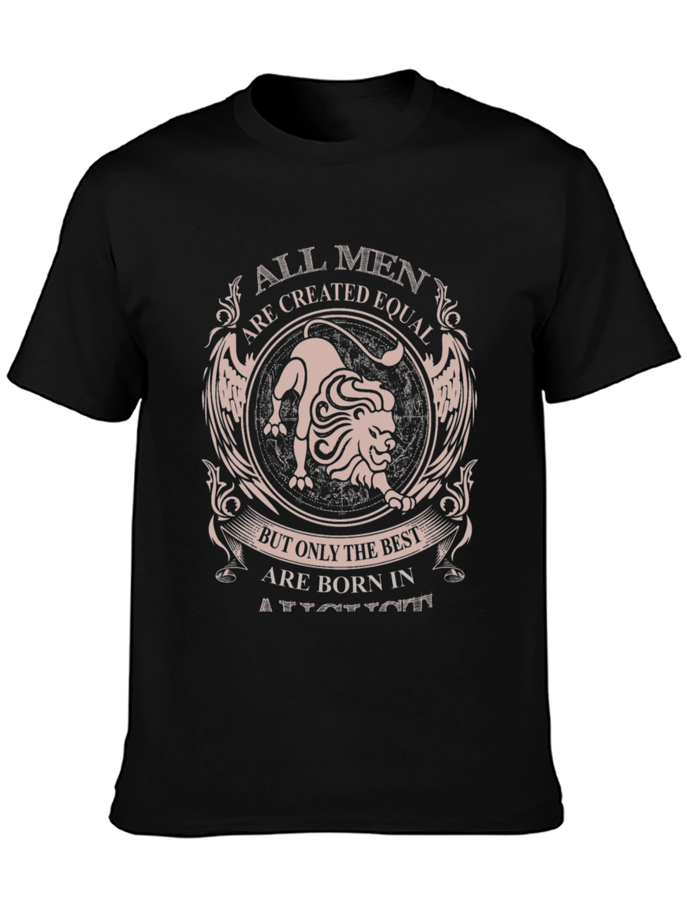 Born in August Lion Graphic Tee