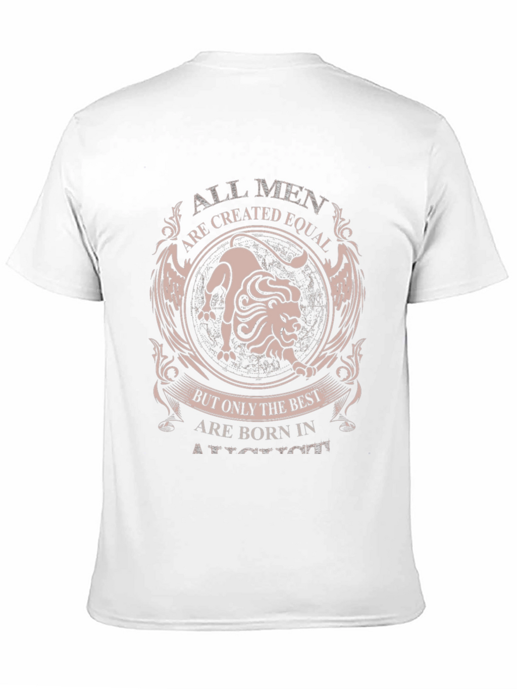 Born in August Lion Graphic Tee