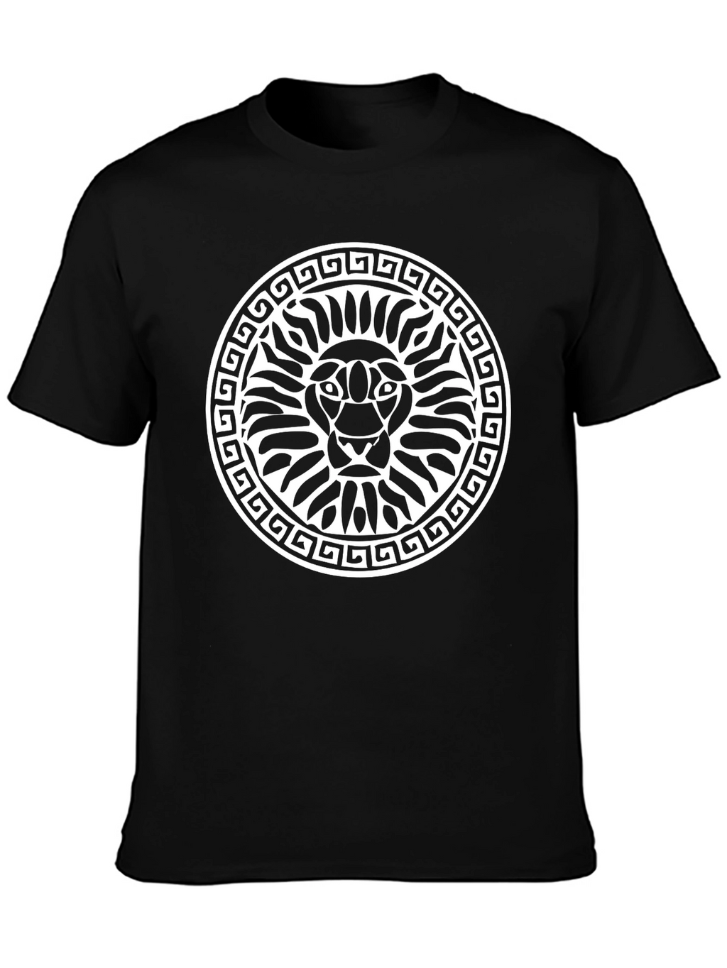 Lion Graphic Print Black T-Shirt