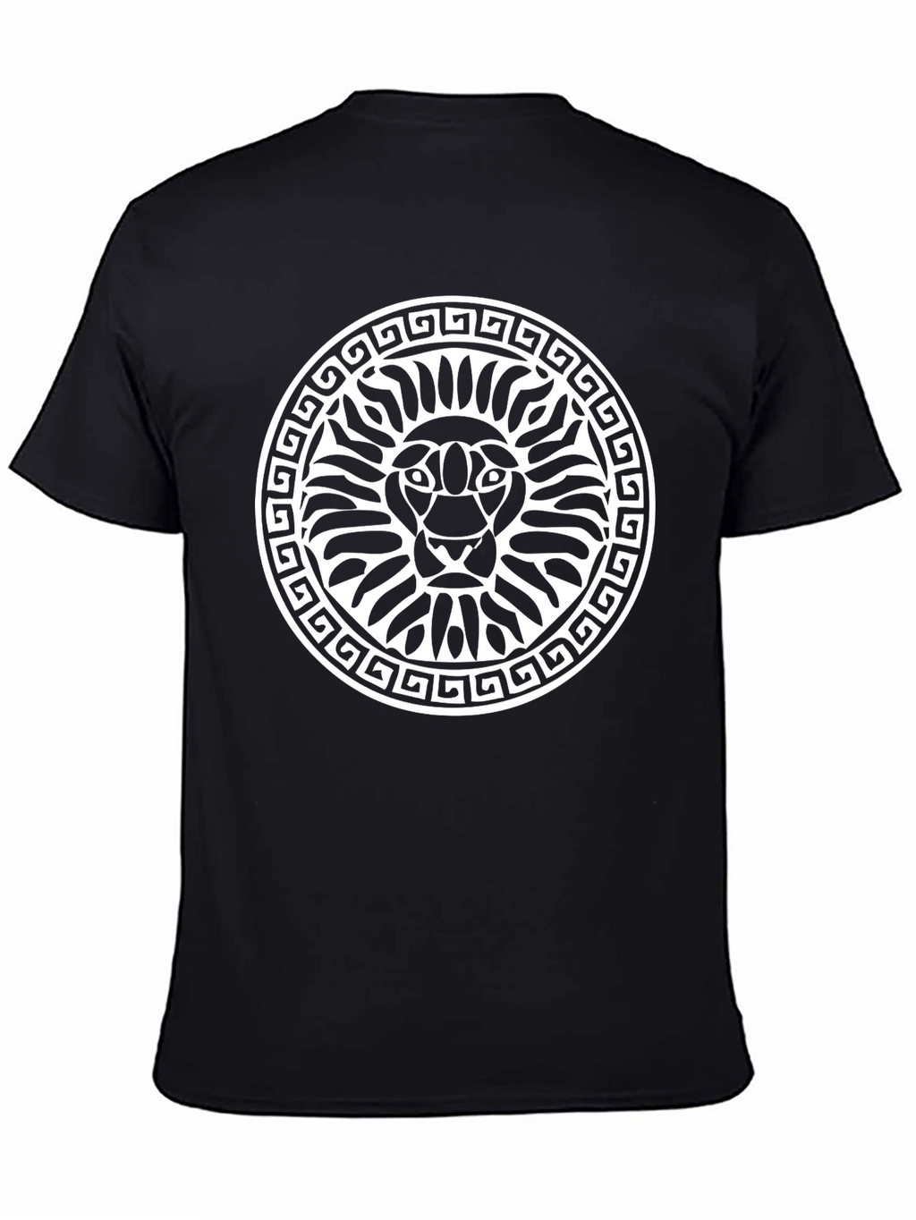 Lion Graphic Print Black T-Shirt