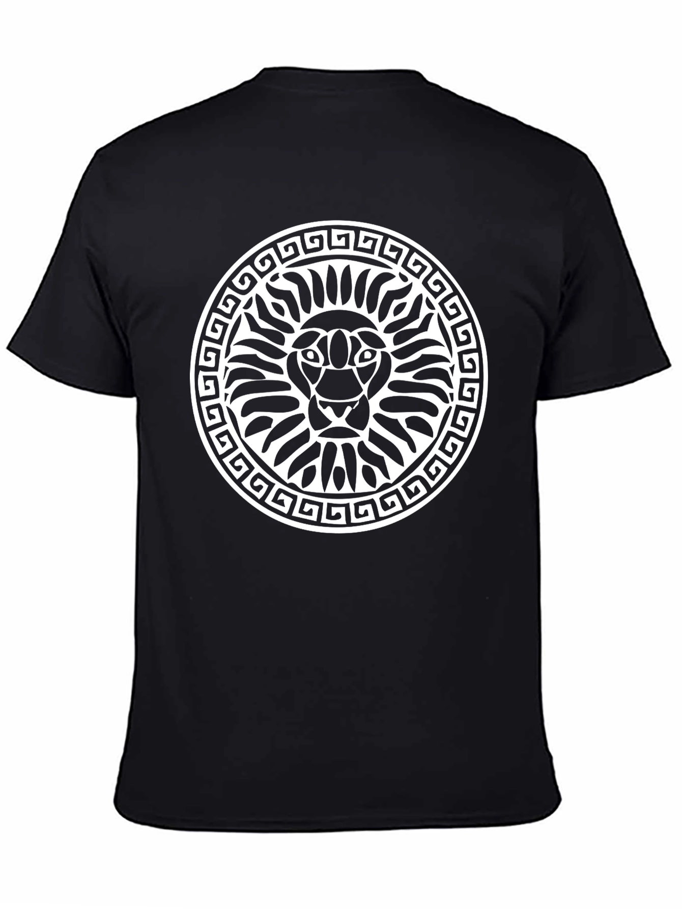 Lion Graphic Print Black T-Shirt