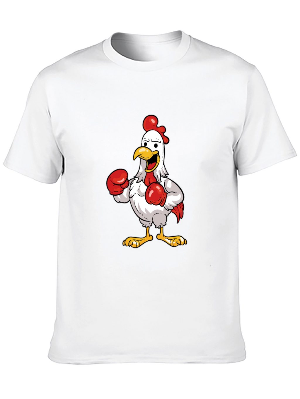 Boxing Chicken Graphic T-Shirt - Black Cotton Tee