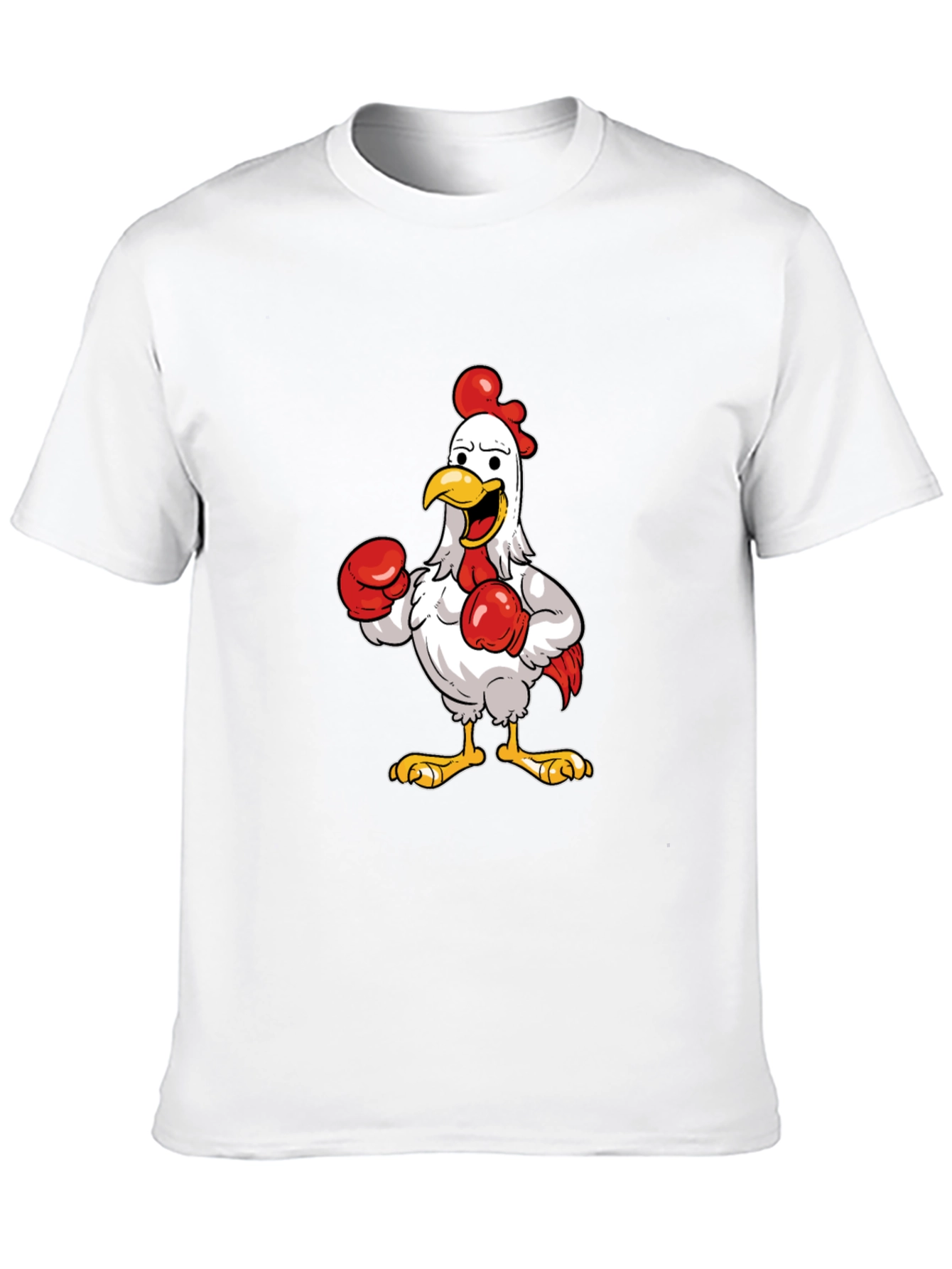 Boxing Chicken Graphic T-Shirt - Black Cotton Tee