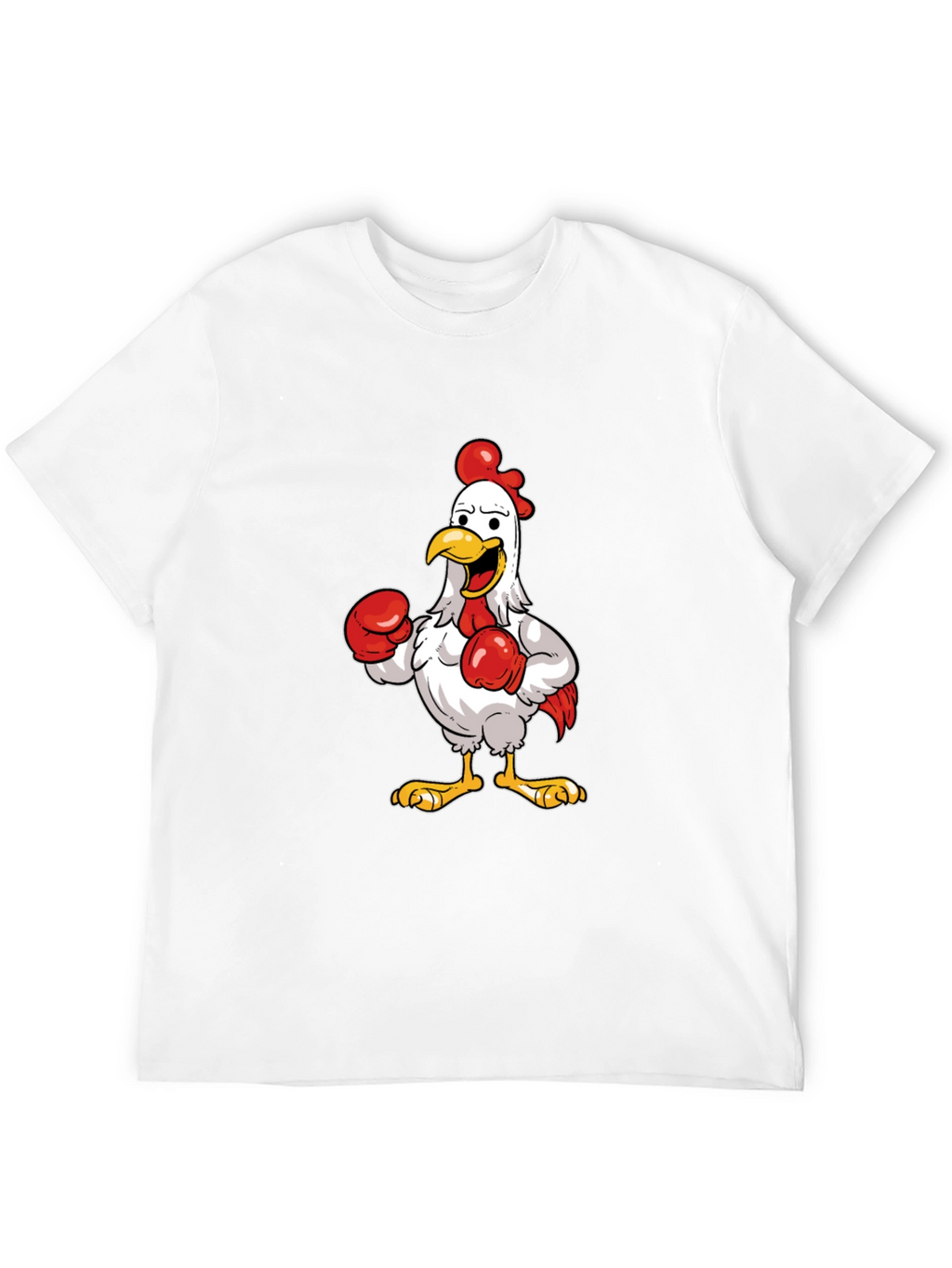 Boxing Chicken Graphic T-Shirt - Black Cotton Tee