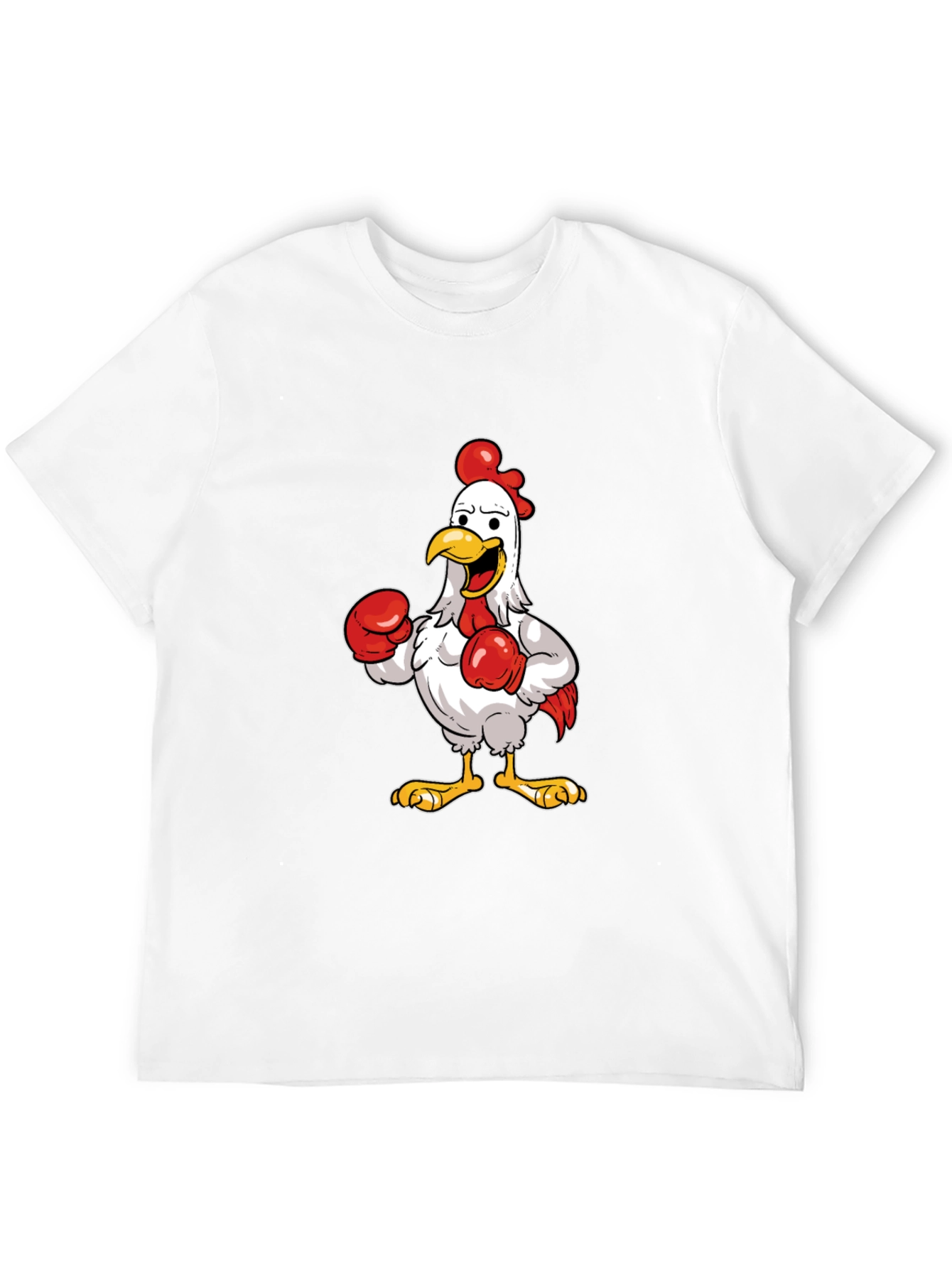 Boxing Chicken Graphic T-Shirt - Black Cotton Tee