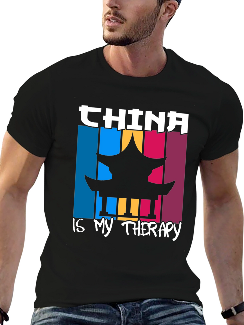 China is My Therapy Graphic T-Shirt