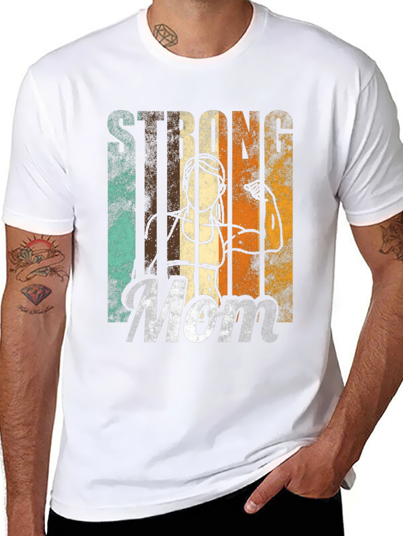 Strong Mom Graphic T-Shirt - Fitness Inspired